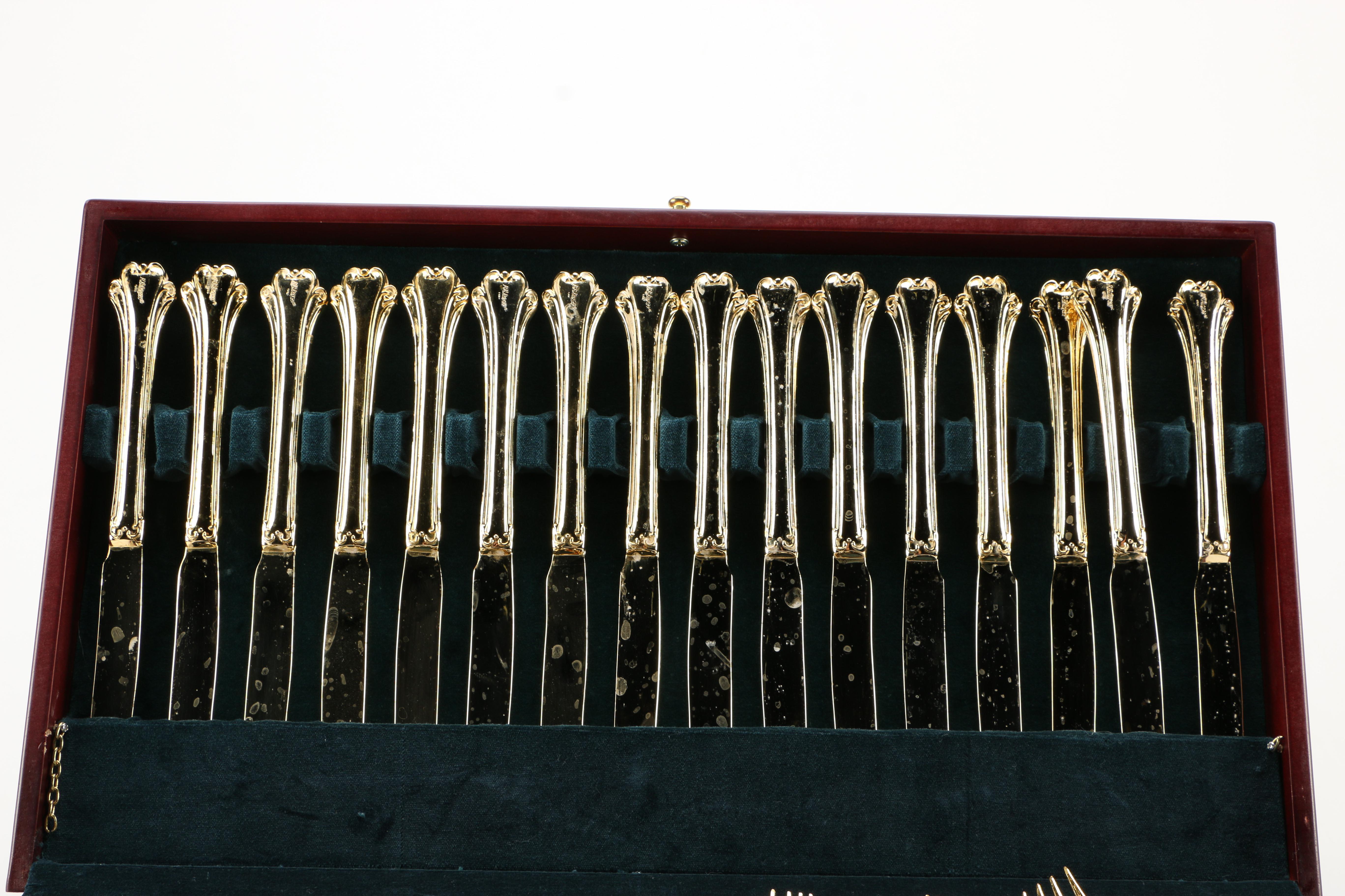 International Silver "Golden American Chippendale" and Jean Dubost "Laguiole" Flatware