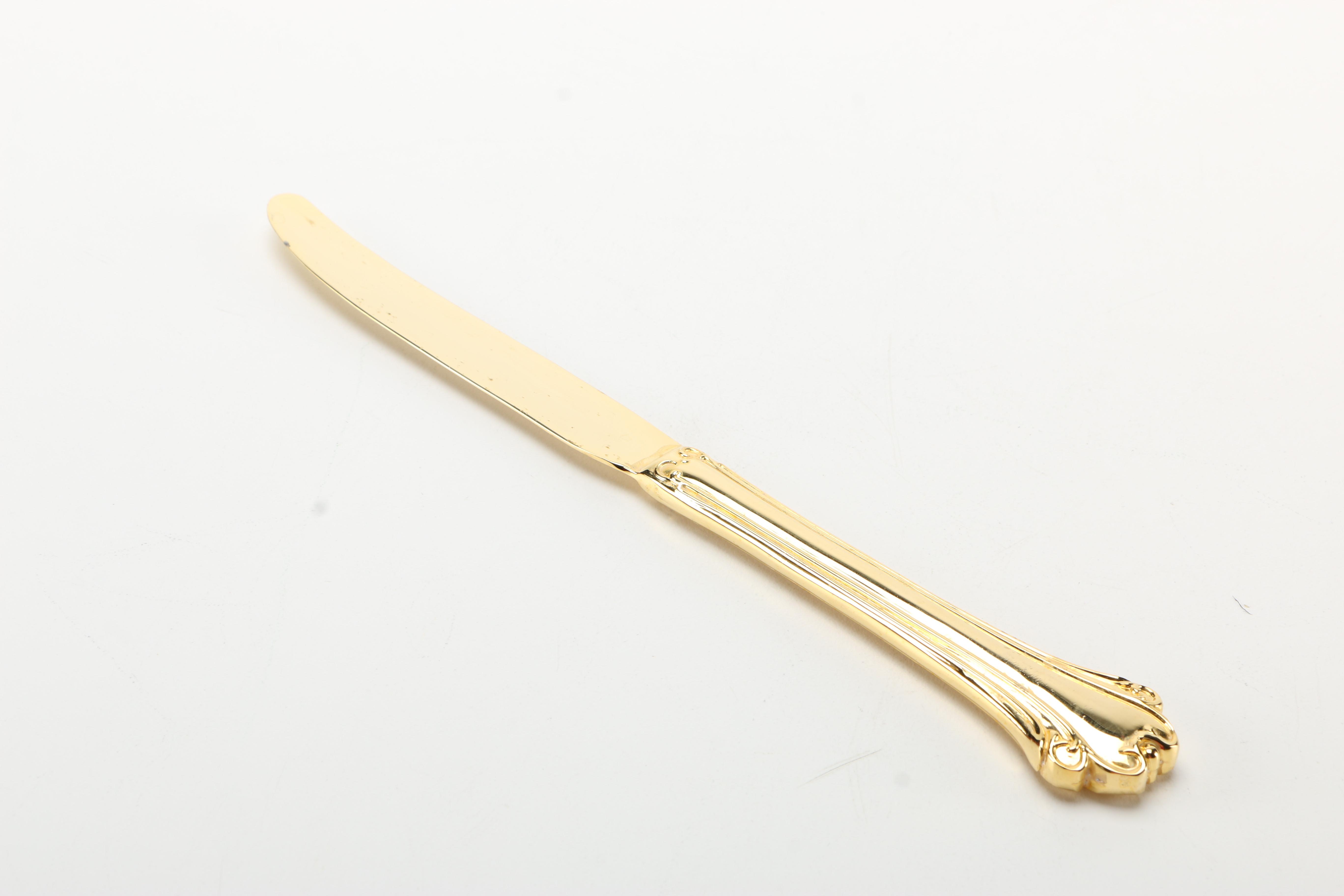 International Silver "Golden American Chippendale" and Jean Dubost "Laguiole" Flatware