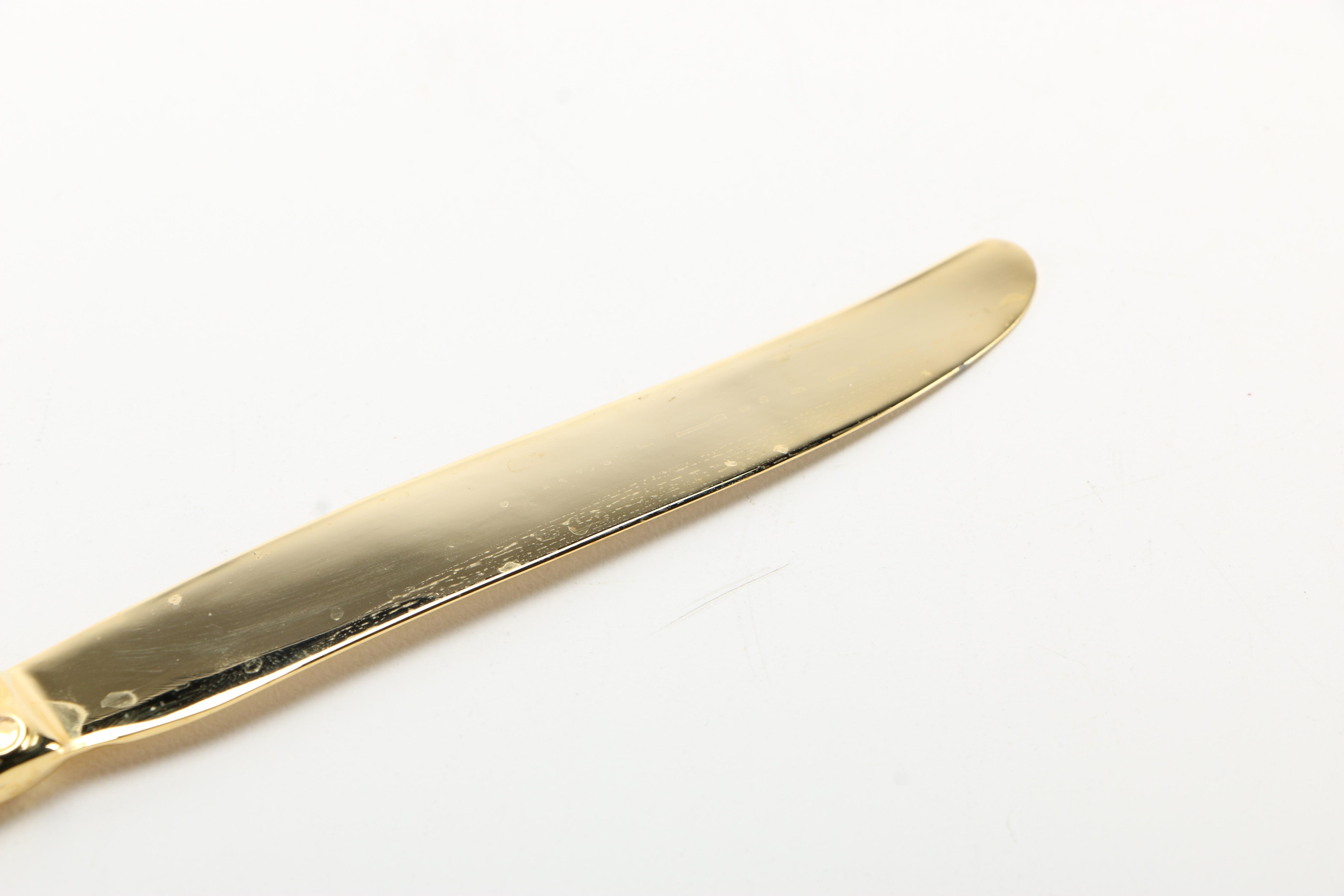 International Silver "Golden American Chippendale" and Jean Dubost "Laguiole" Flatware