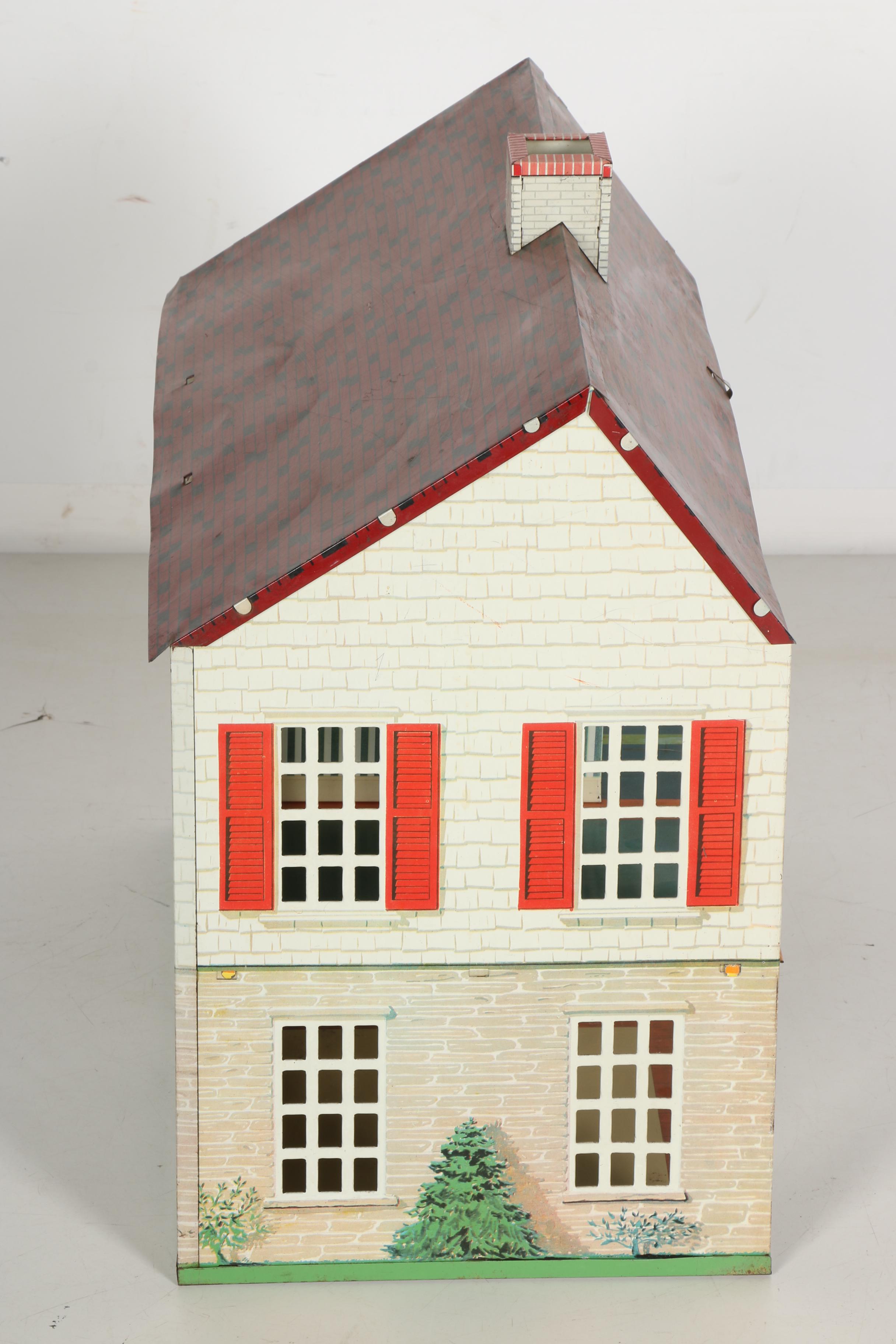 1948 F.W. Woodworth Playsteel Tin-Litho Doll House