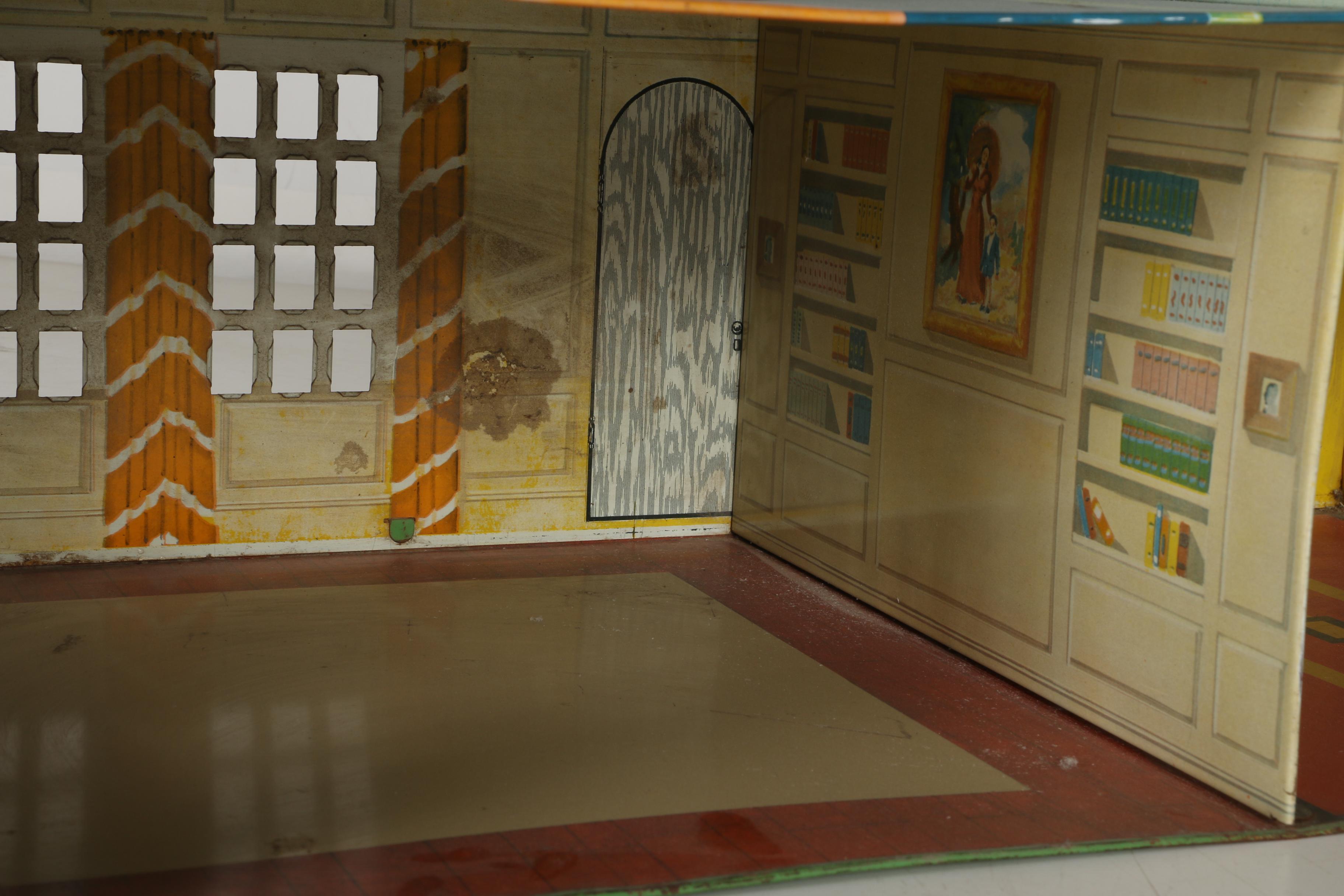 1948 F.W. Woodworth Playsteel Tin-Litho Doll House