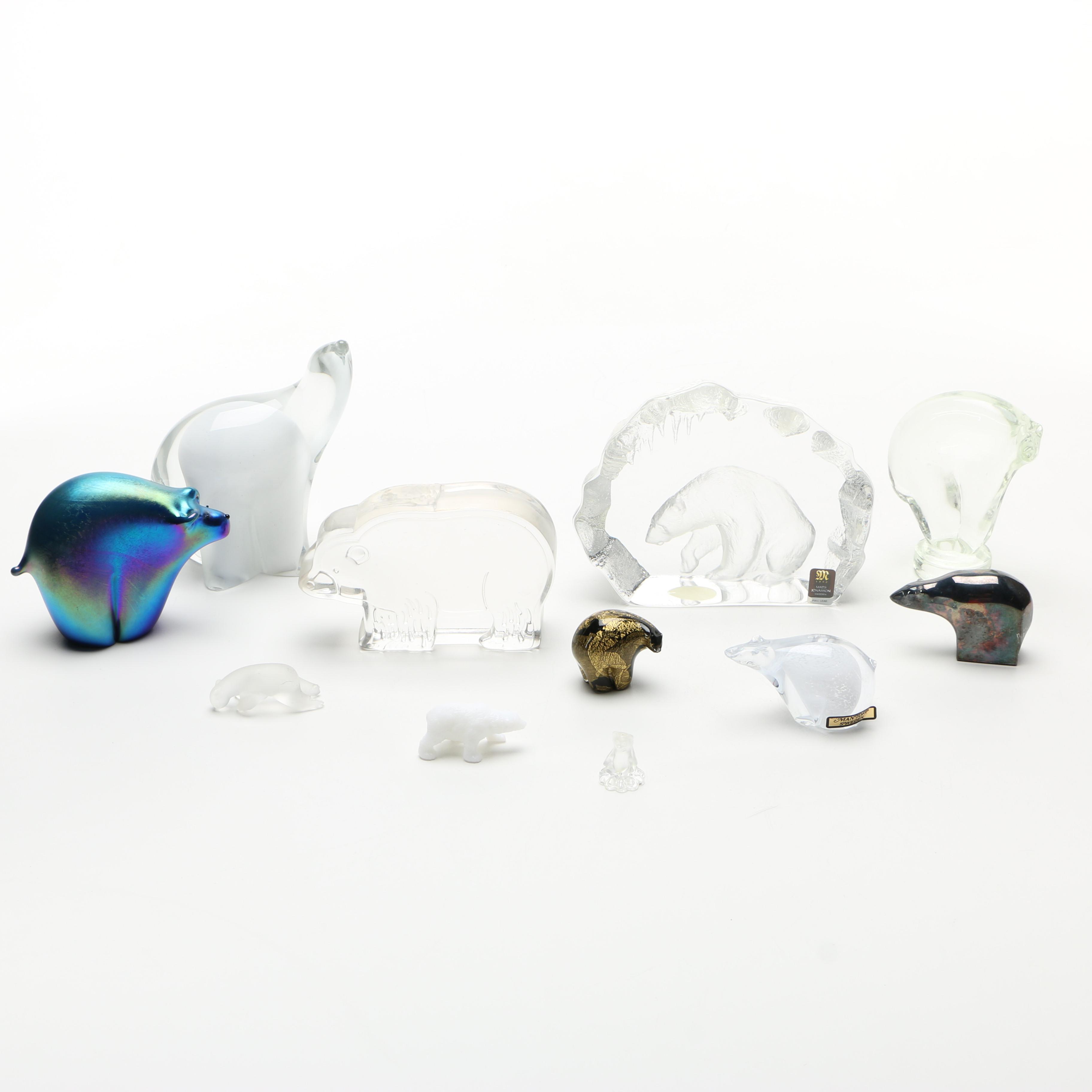 Mats Jonasson and Other Glass and Crystal Polar Bears