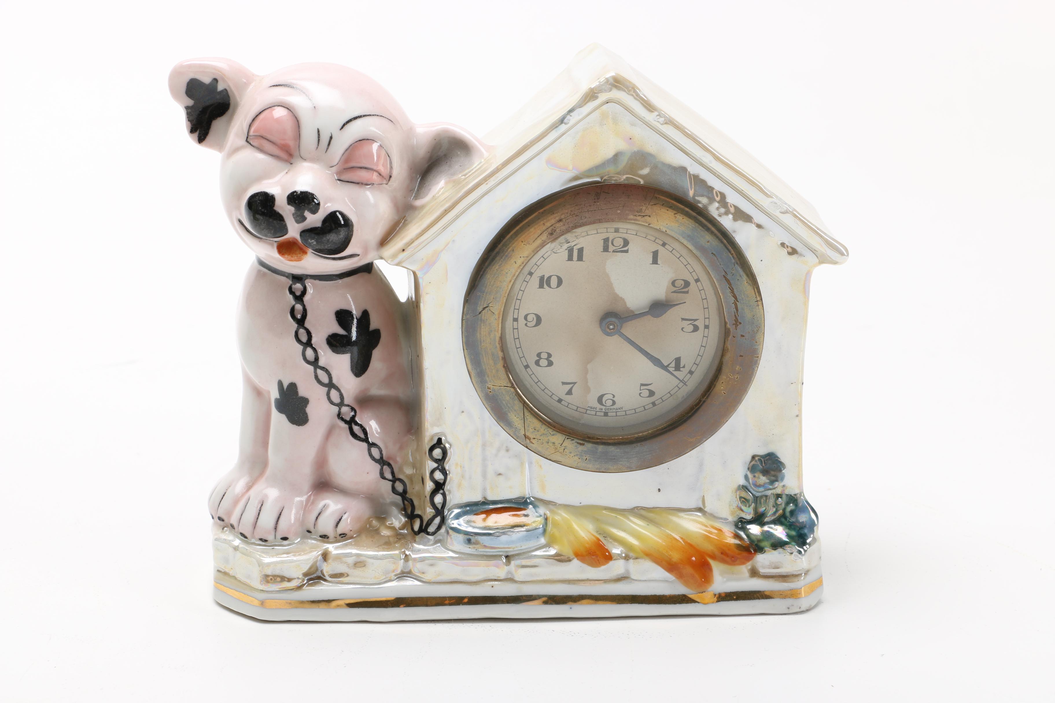 Novelty Vintage Dog Lamp And Clock