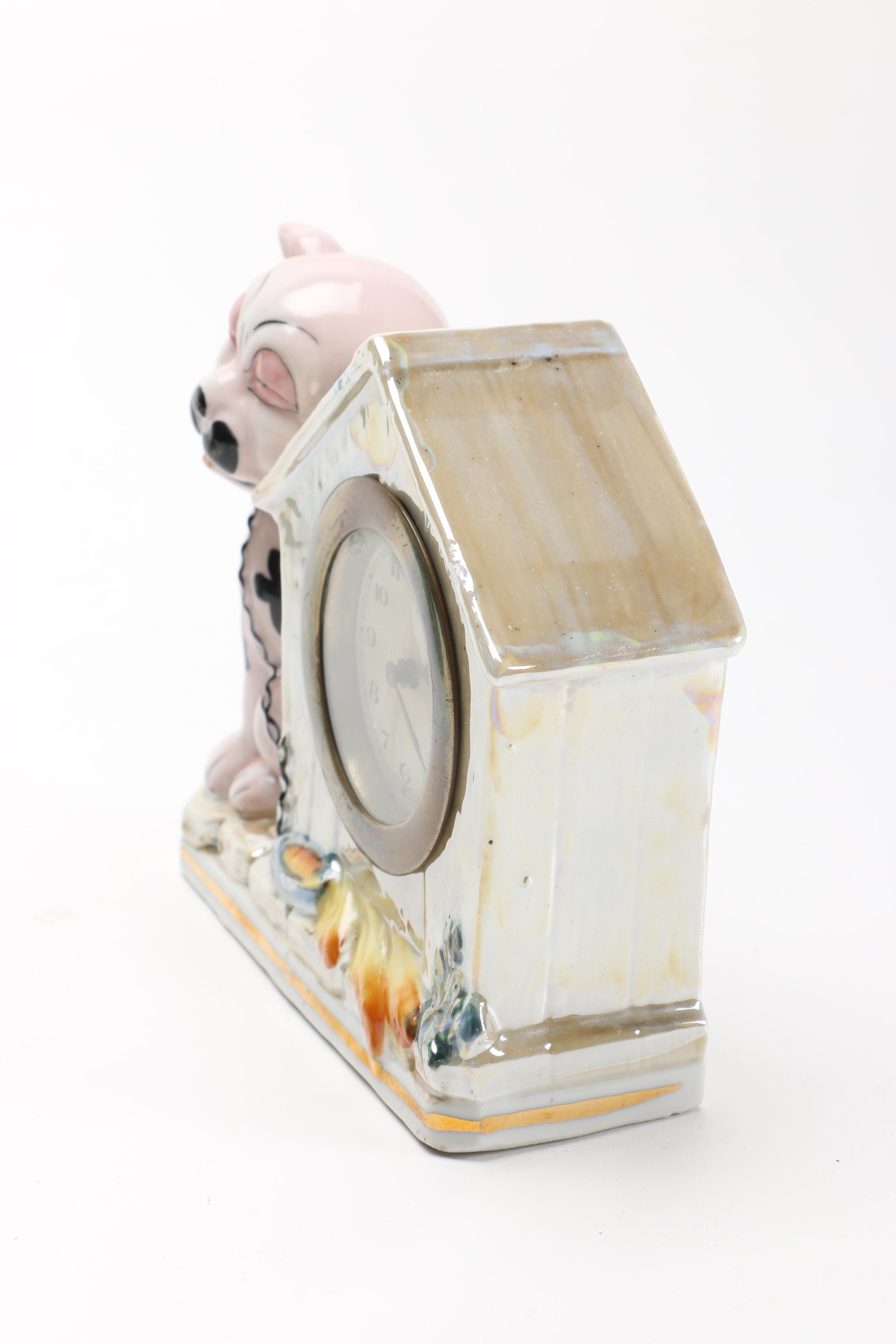 Novelty Vintage Dog Lamp And Clock