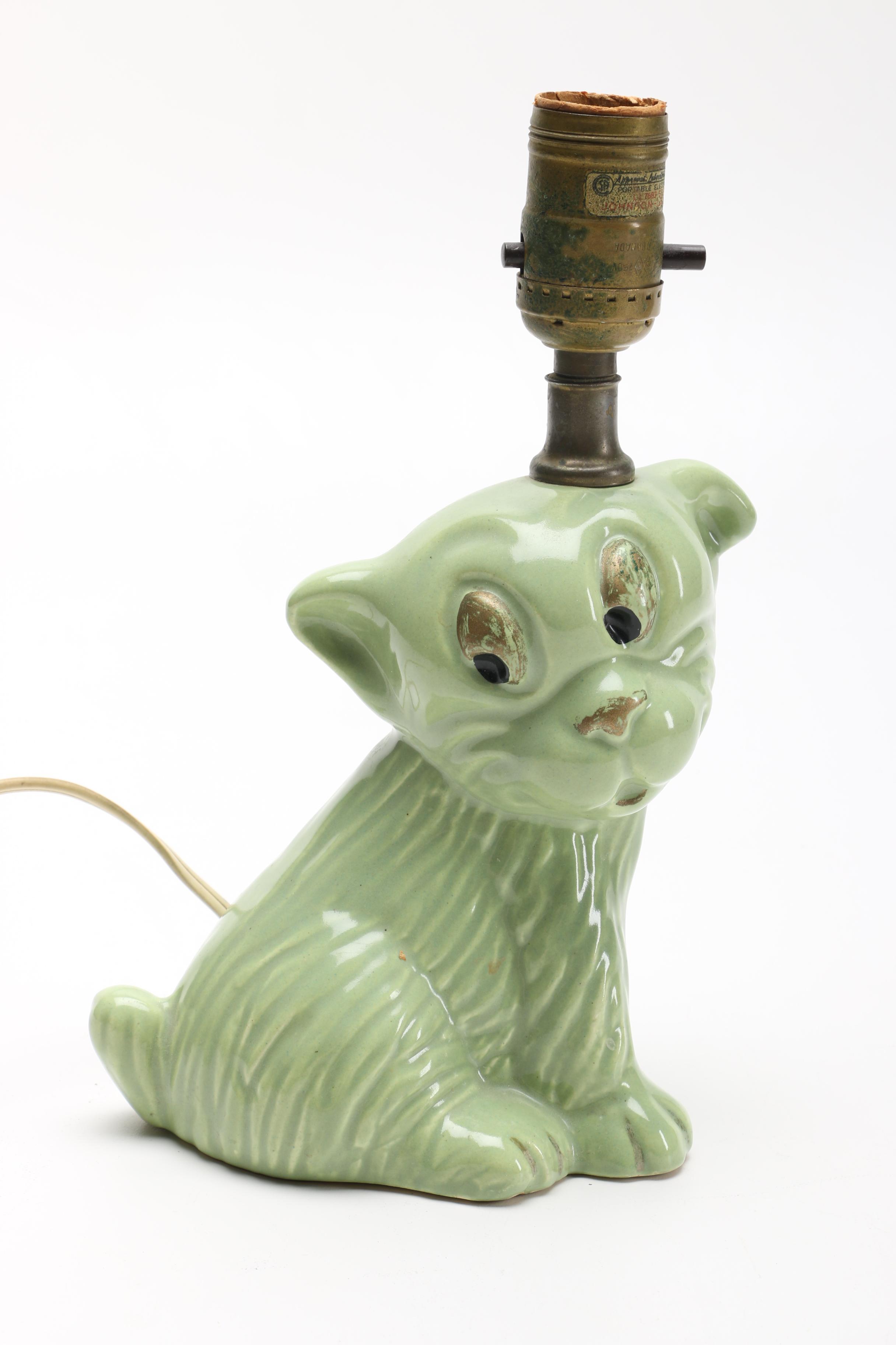 Novelty Vintage Dog Lamp And Clock