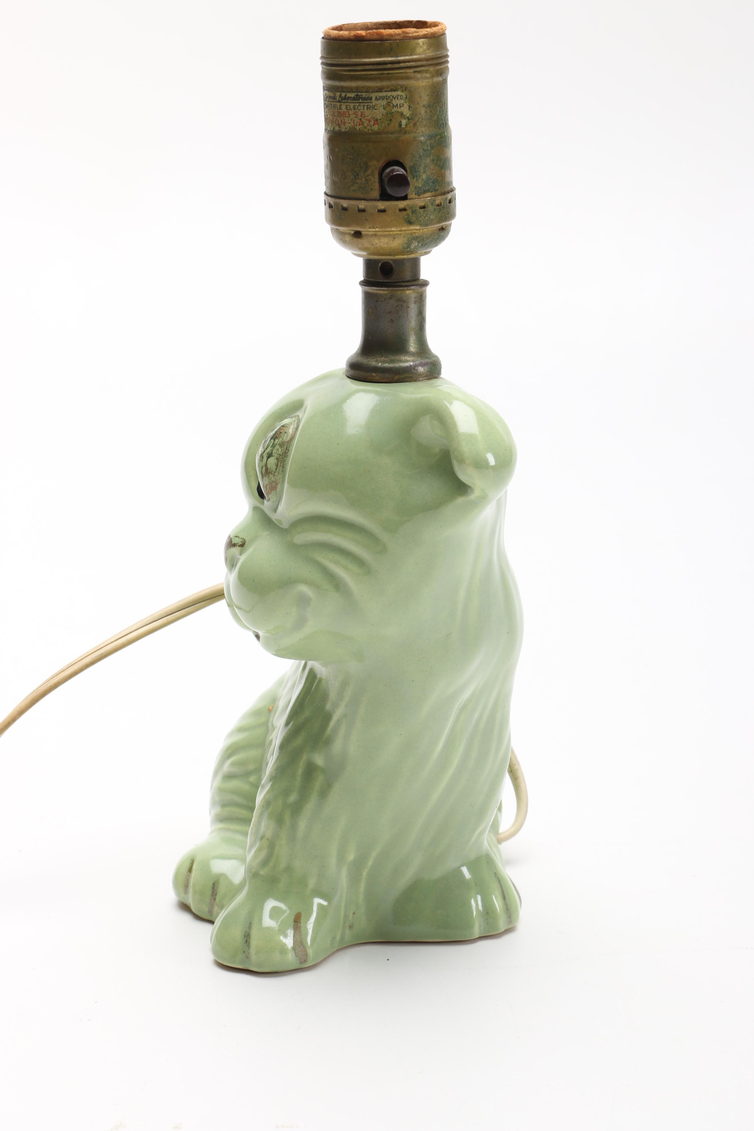 Novelty Vintage Dog Lamp And Clock