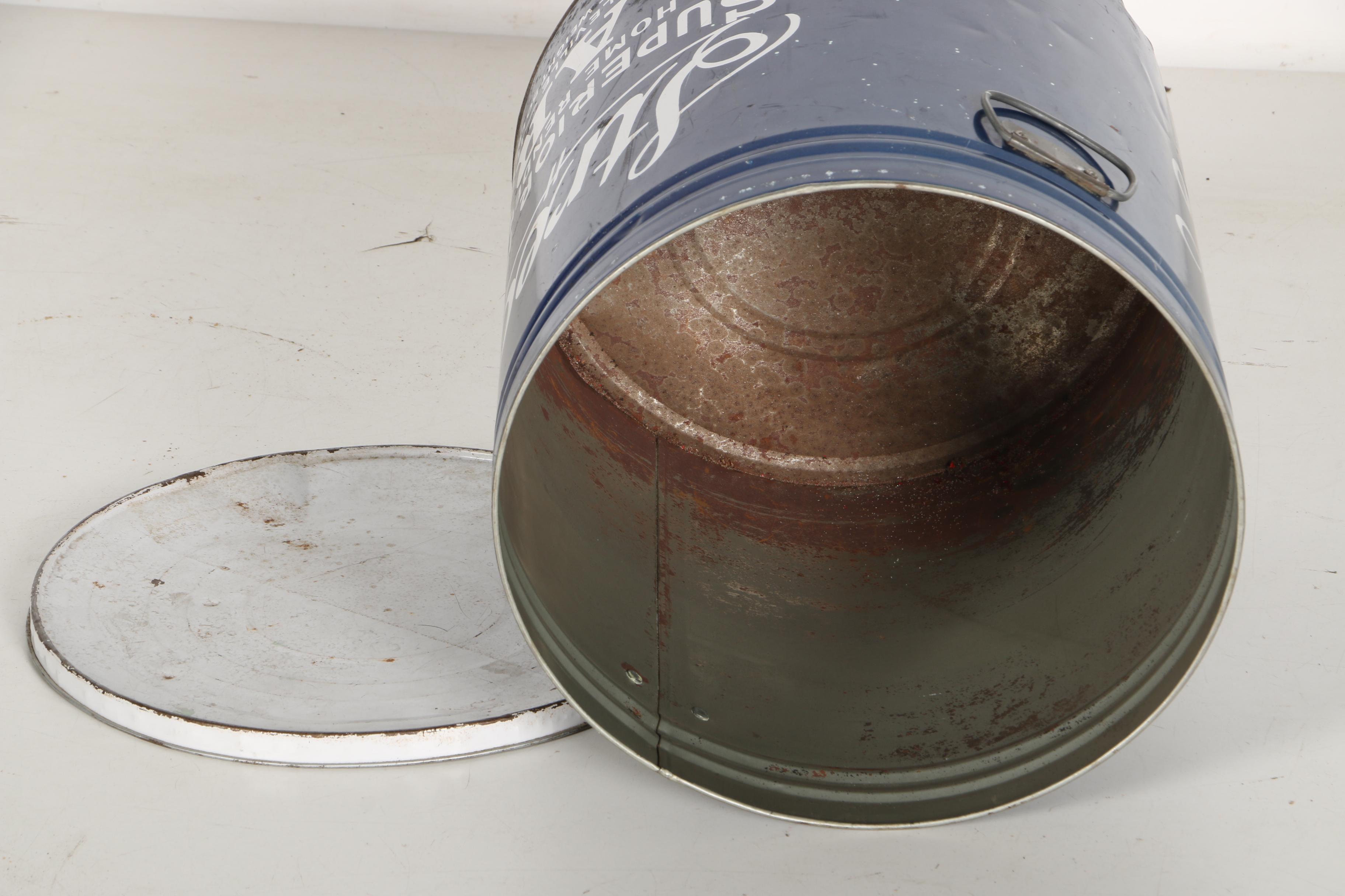 Vintage "Streck Superior Brand" Steel Lard Can