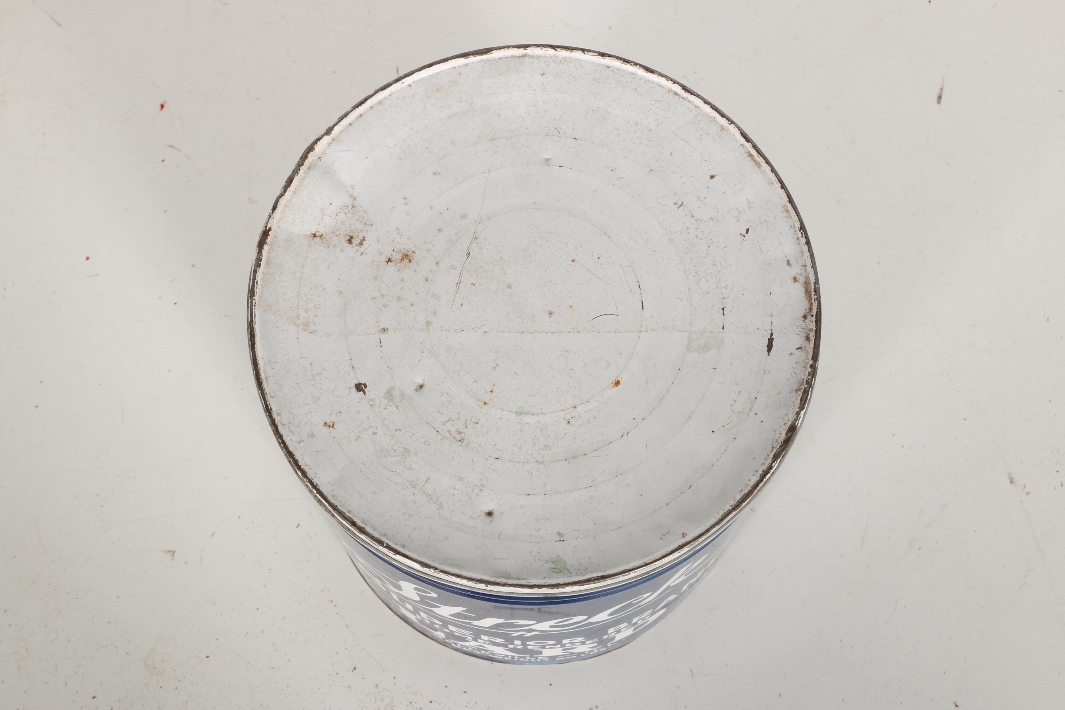 Vintage "Streck Superior Brand" Steel Lard Can