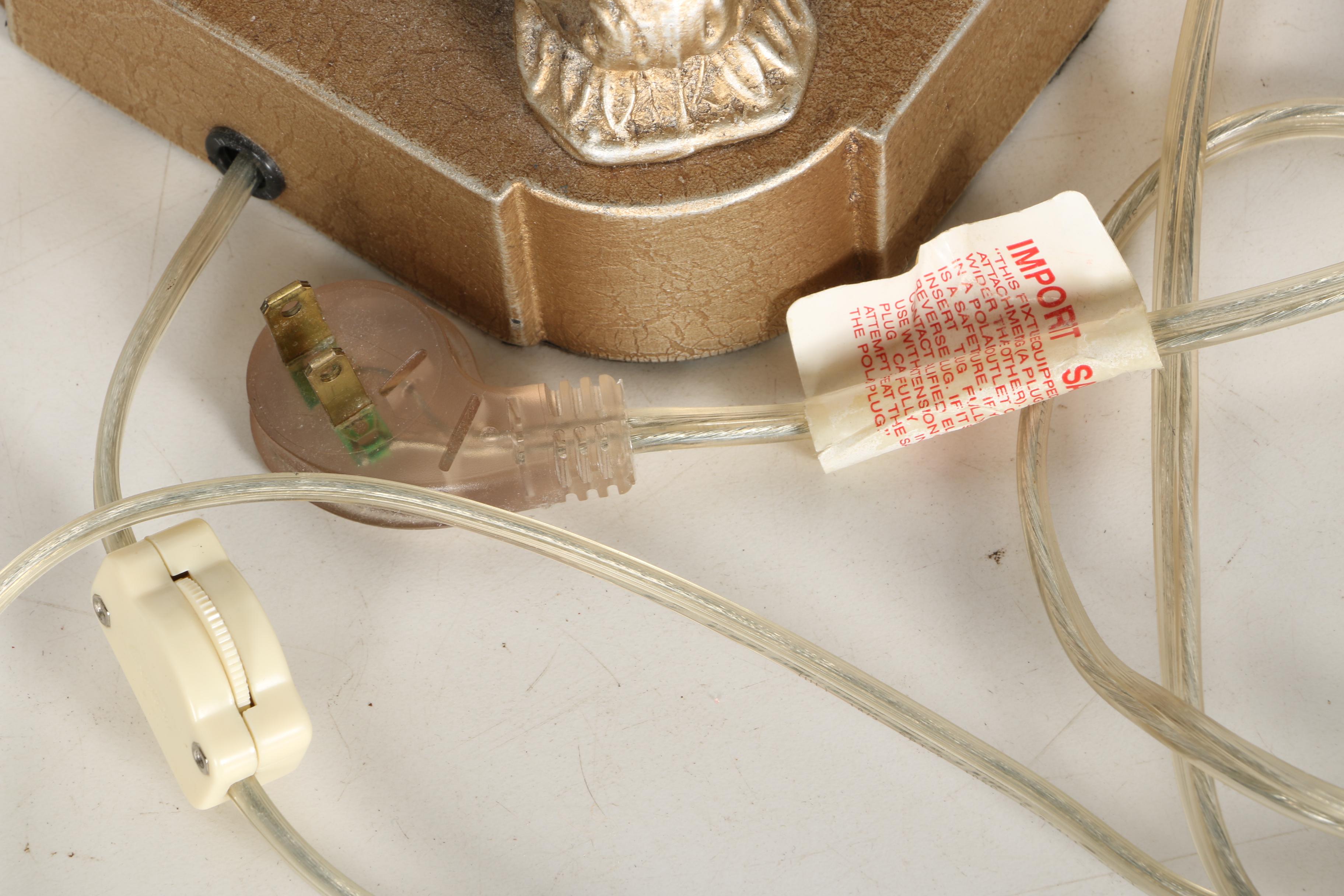 Ornate Gold Tone Lamps