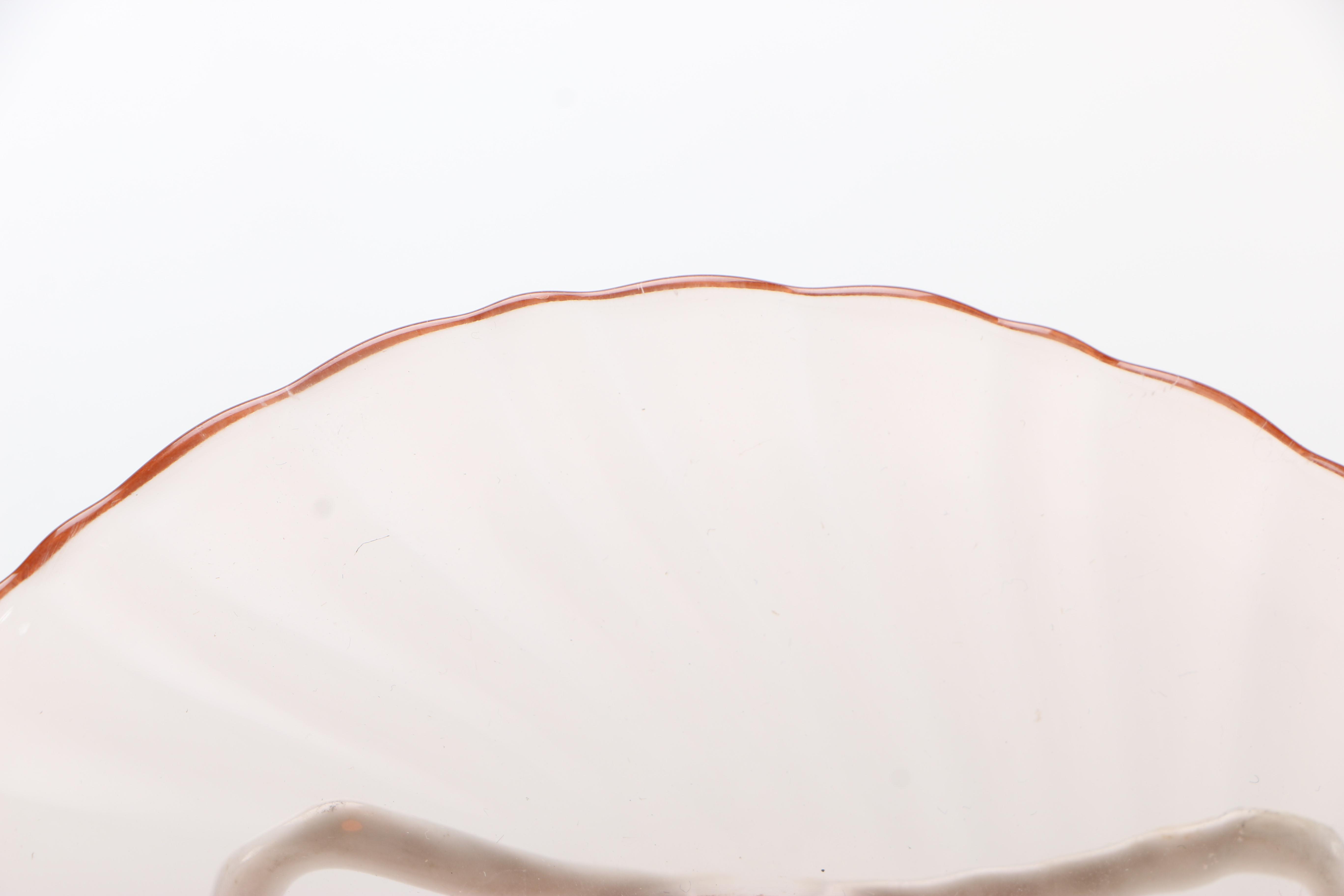 Pink Depression Glassware Featuring "Rosaline" Spiral Pattern