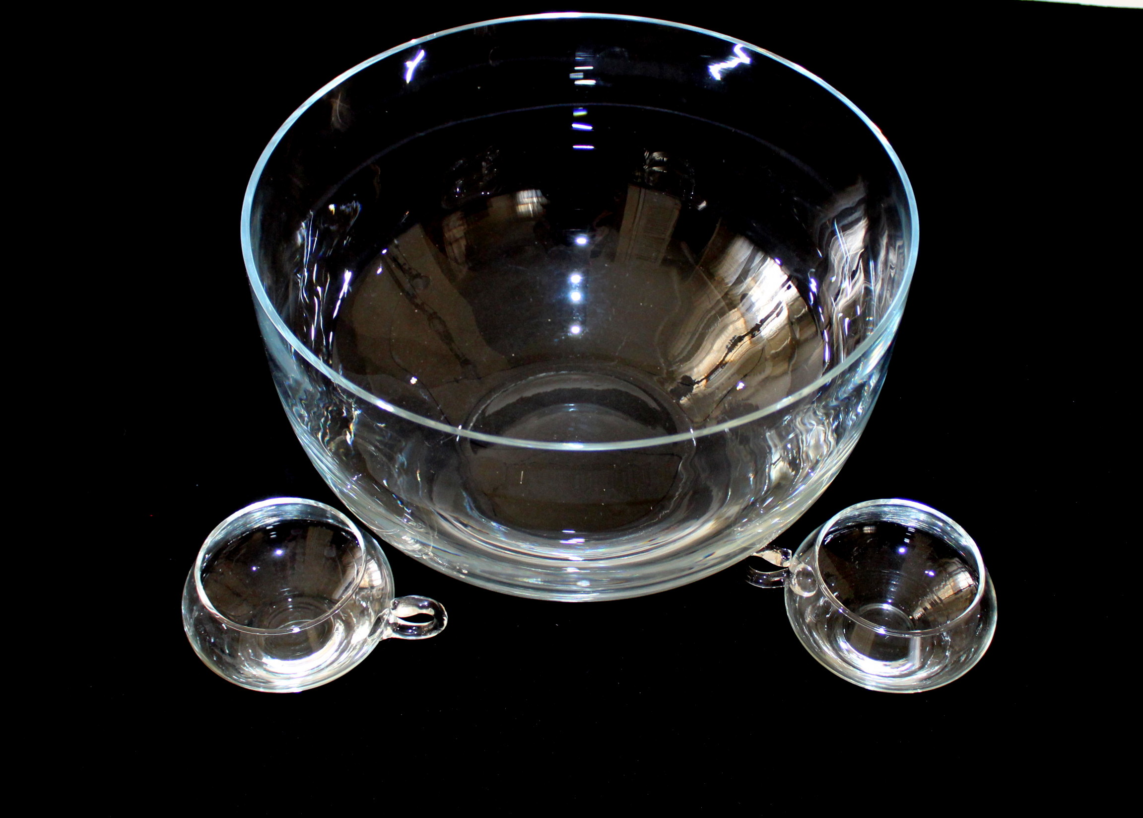Crystal Punch Bowl and Glasses
