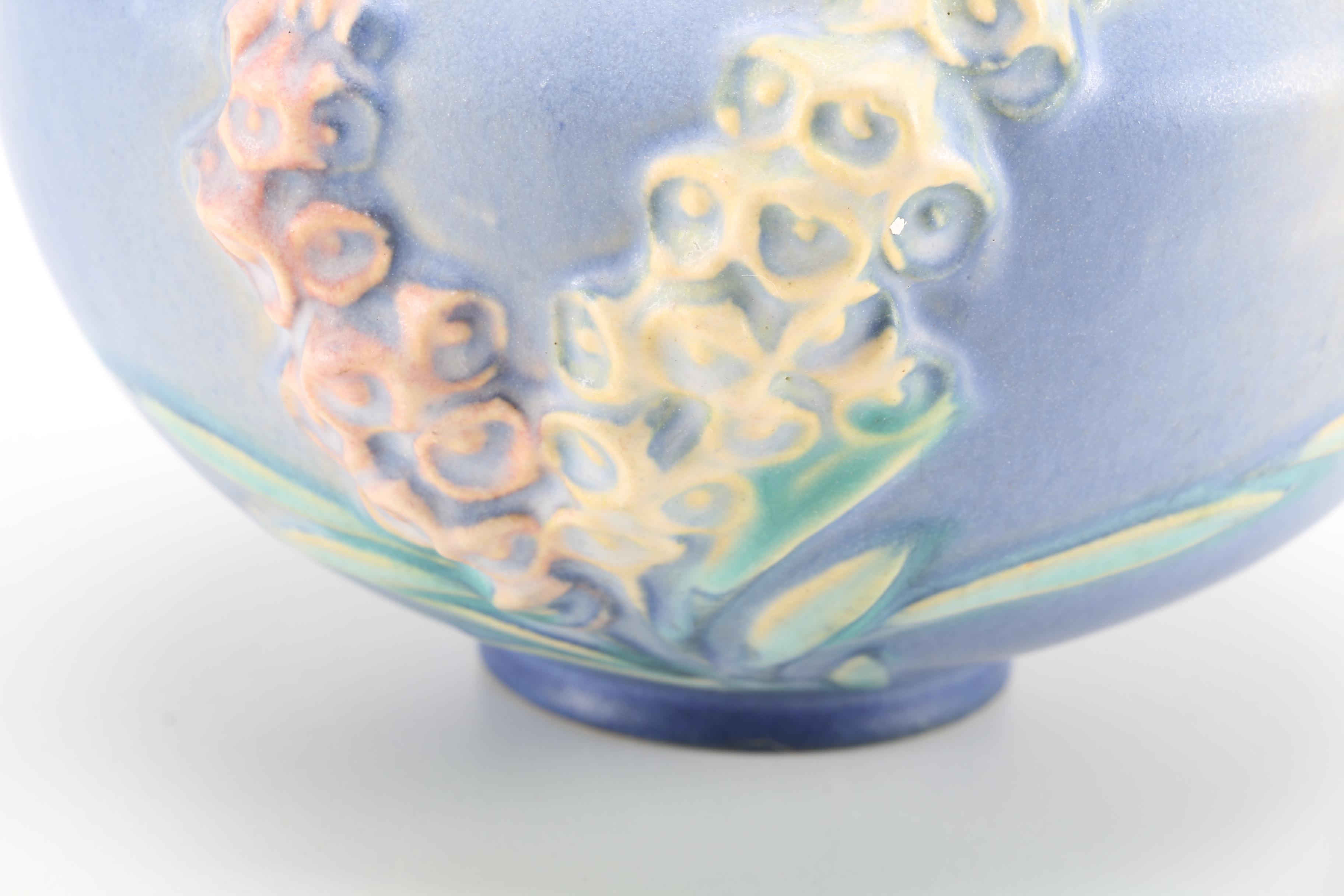 Roseville Pottery "White Rose", "Foxglove" and "White Lily" Vessels