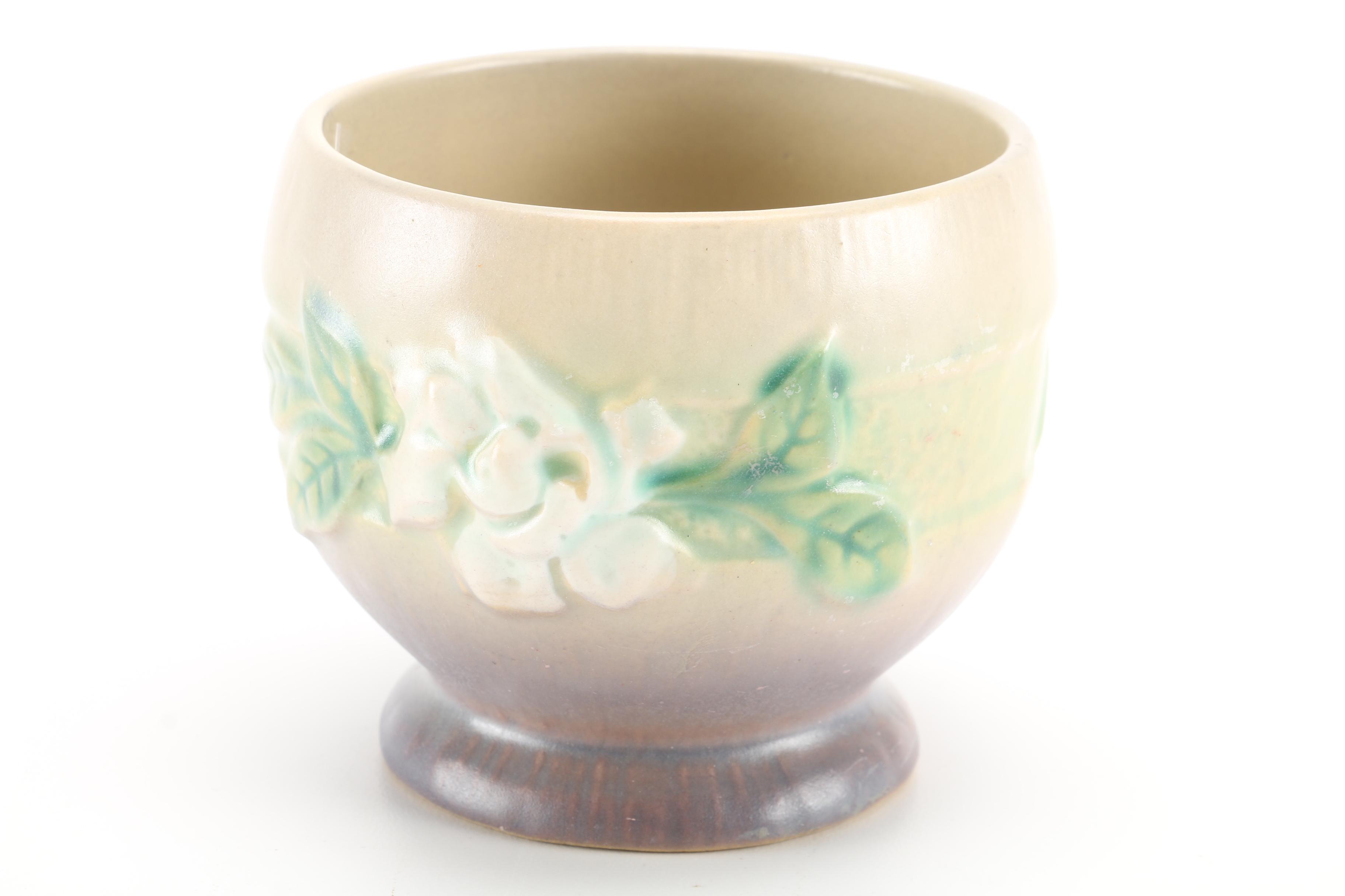 Roseville Pottery "White Rose", "Foxglove" and "White Lily" Vessels