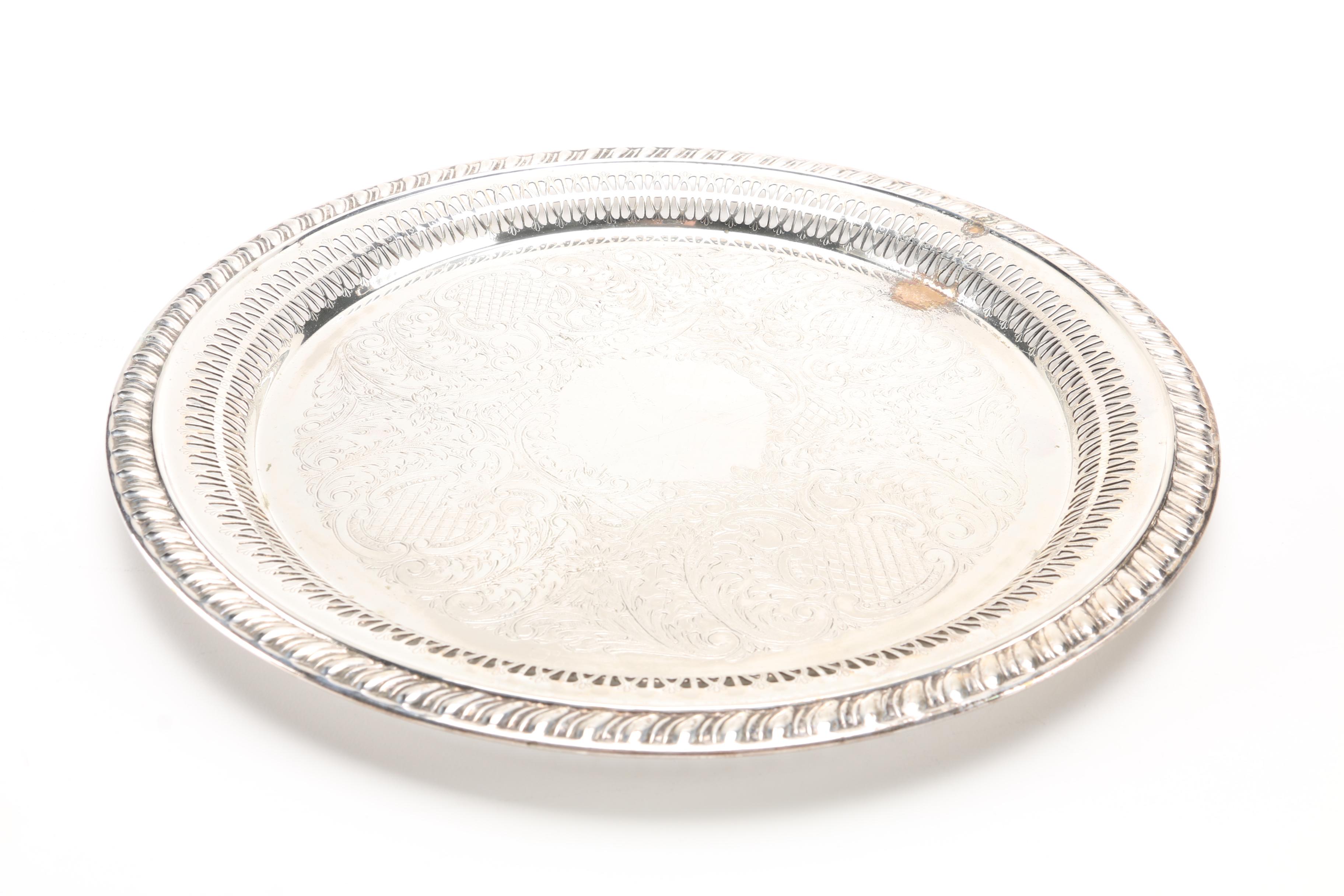 Silver Plate Servingware Including Wm Rogers and Godinger