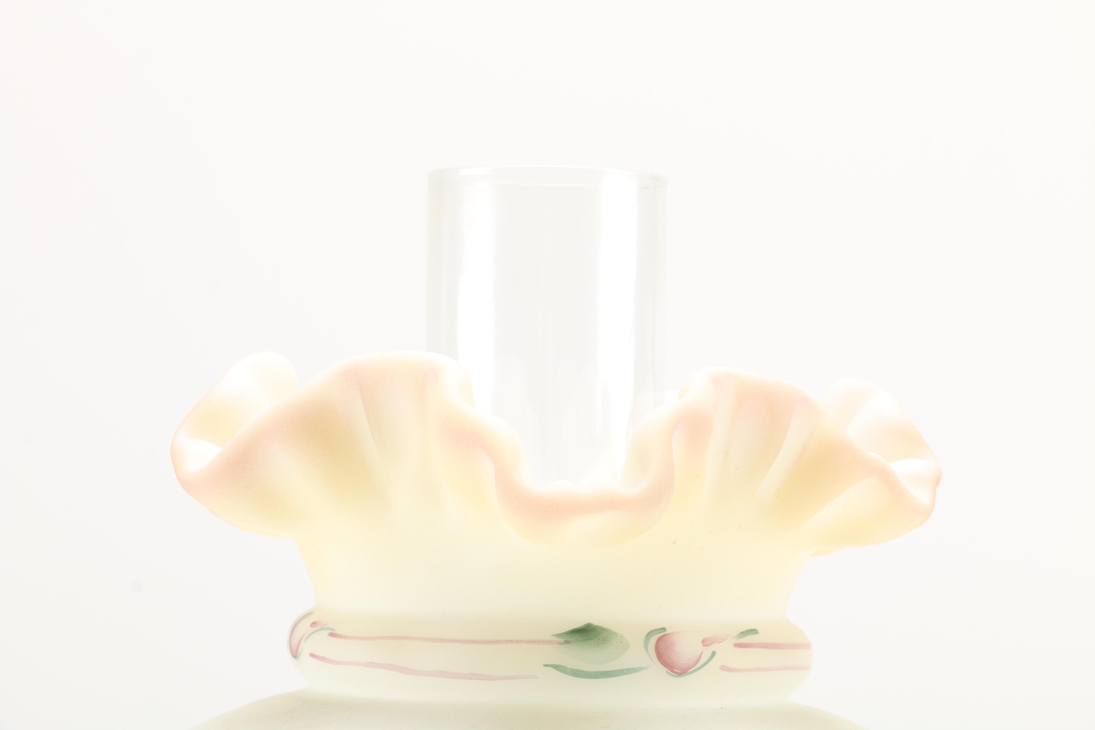 Fenton Hurricane Lamp and Books