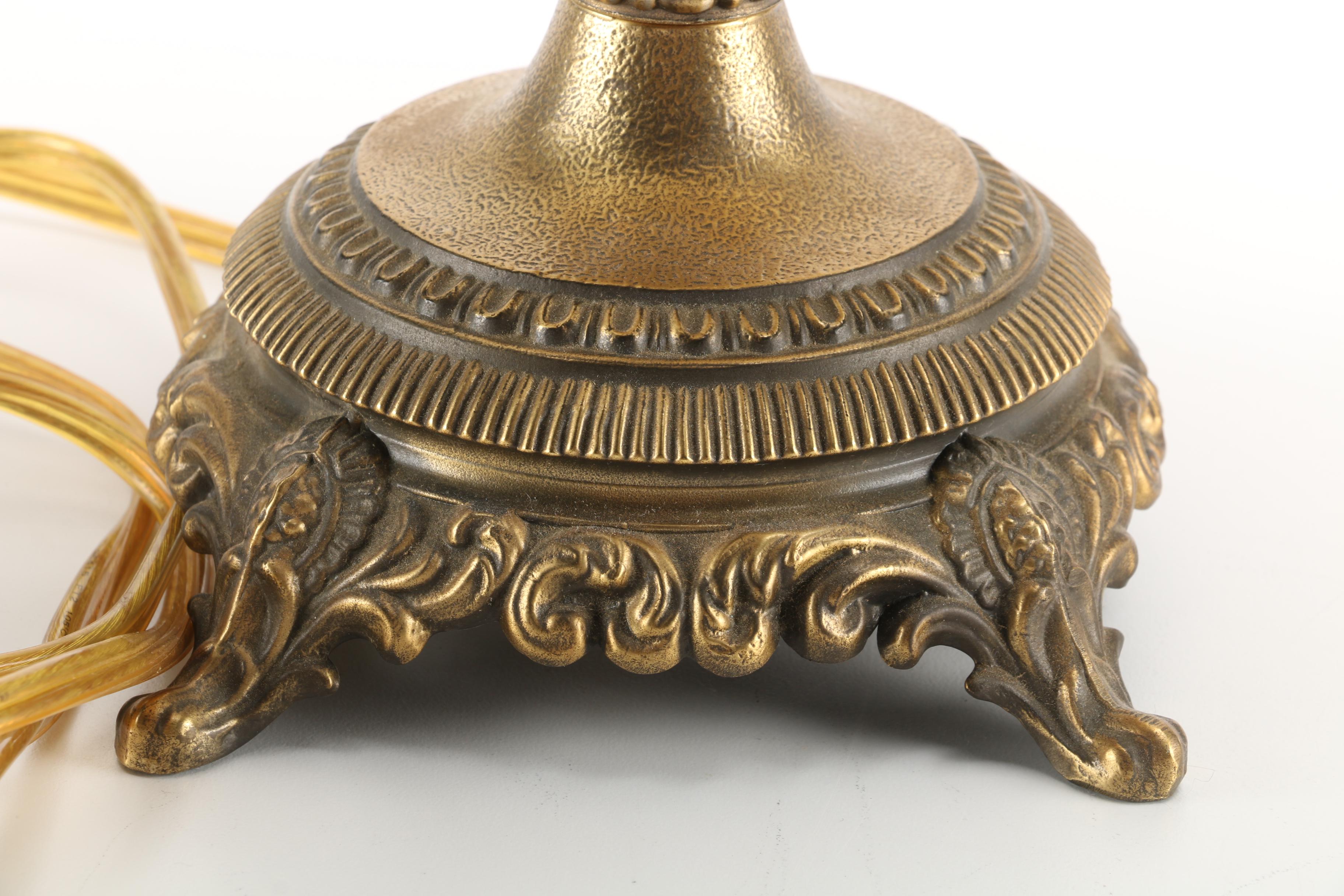 Fenton Hurricane Lamp and Books