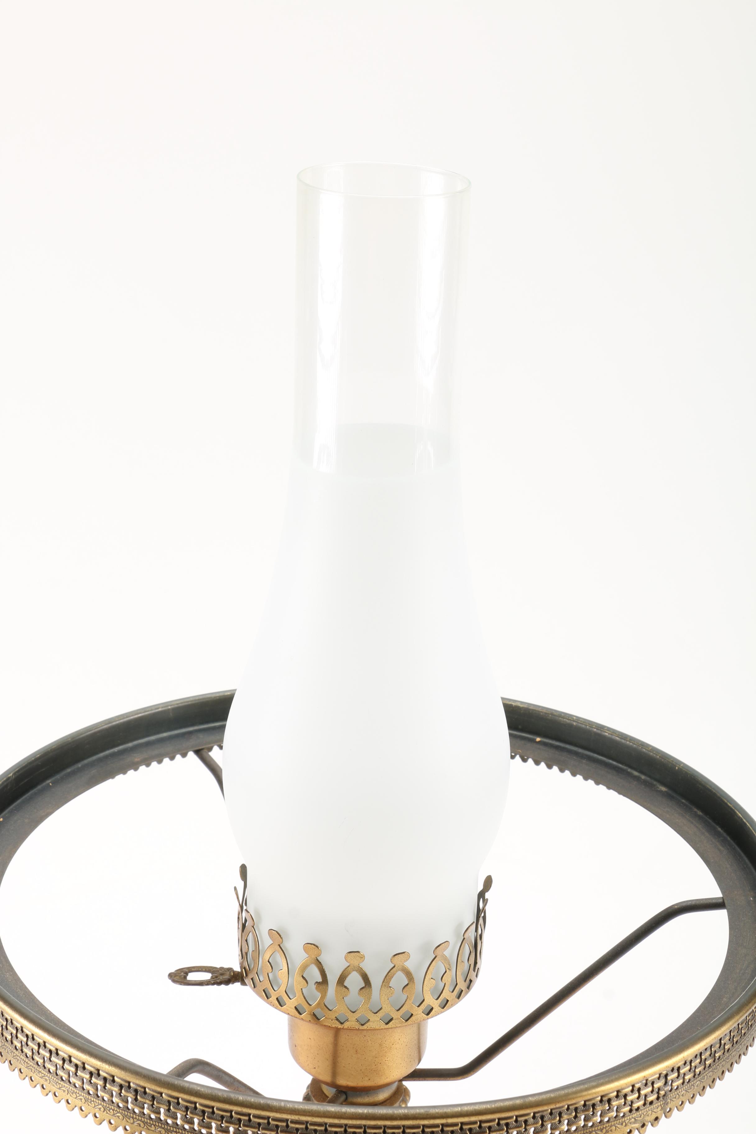 Fenton Hurricane Lamp and Books