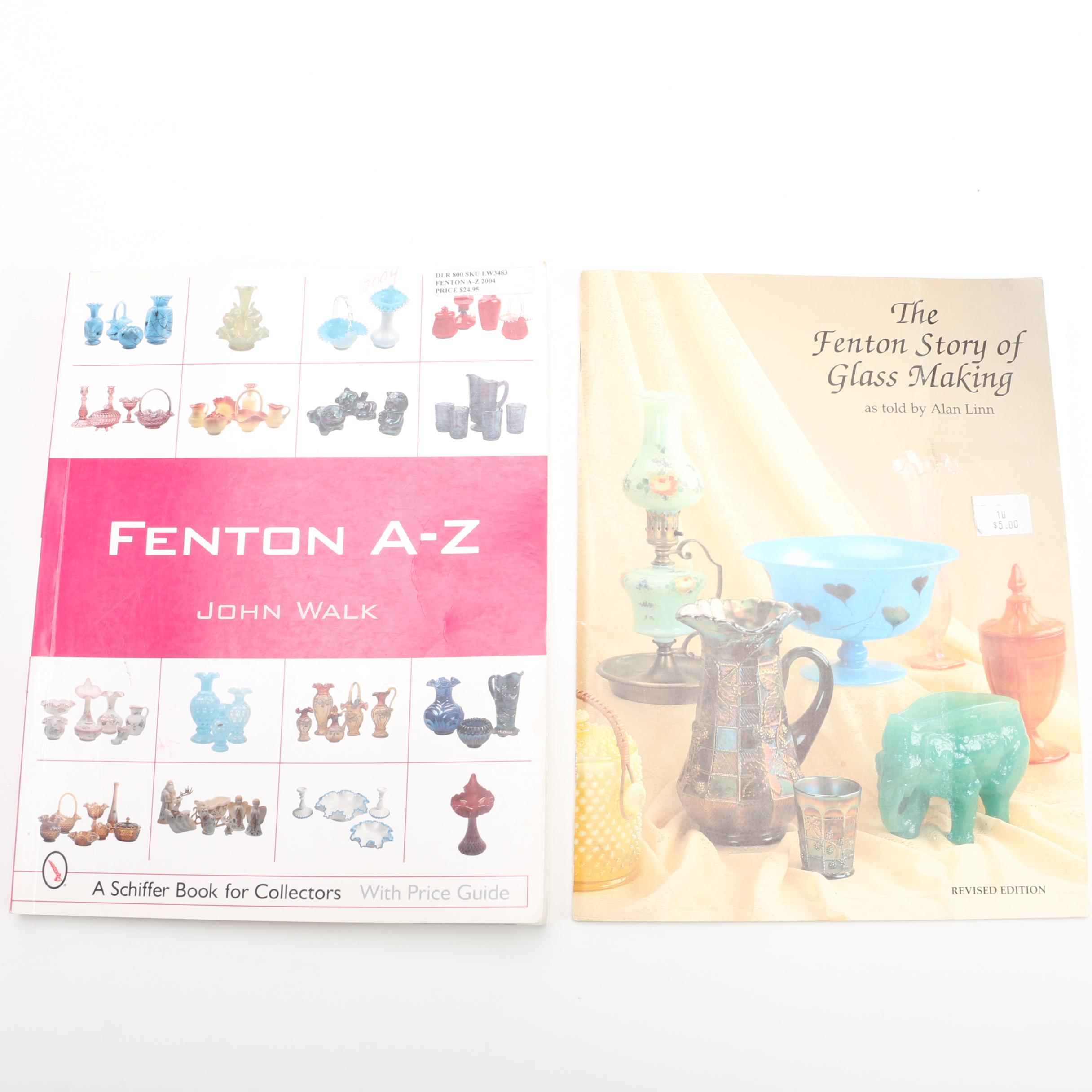 Fenton Hurricane Lamp and Books