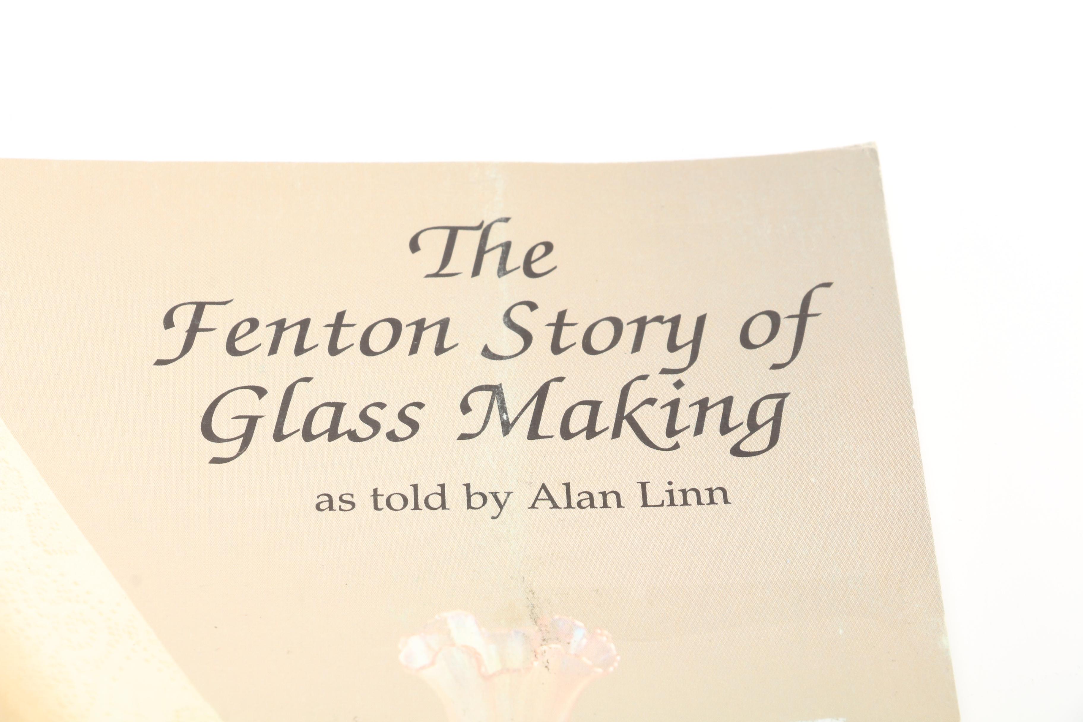 Fenton Hurricane Lamp and Books