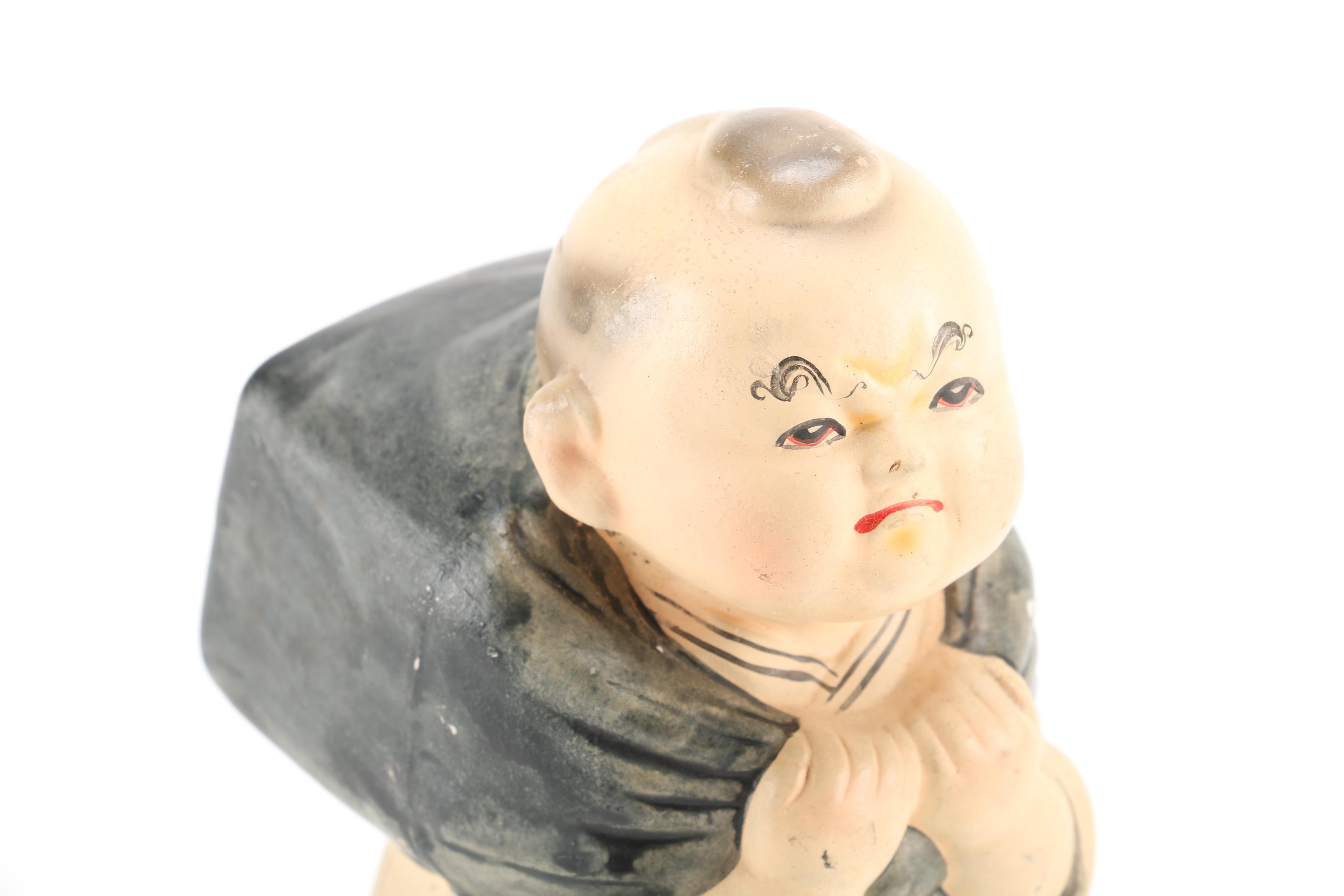 Kyoto Classic Japanese Figurine of Frowning Man