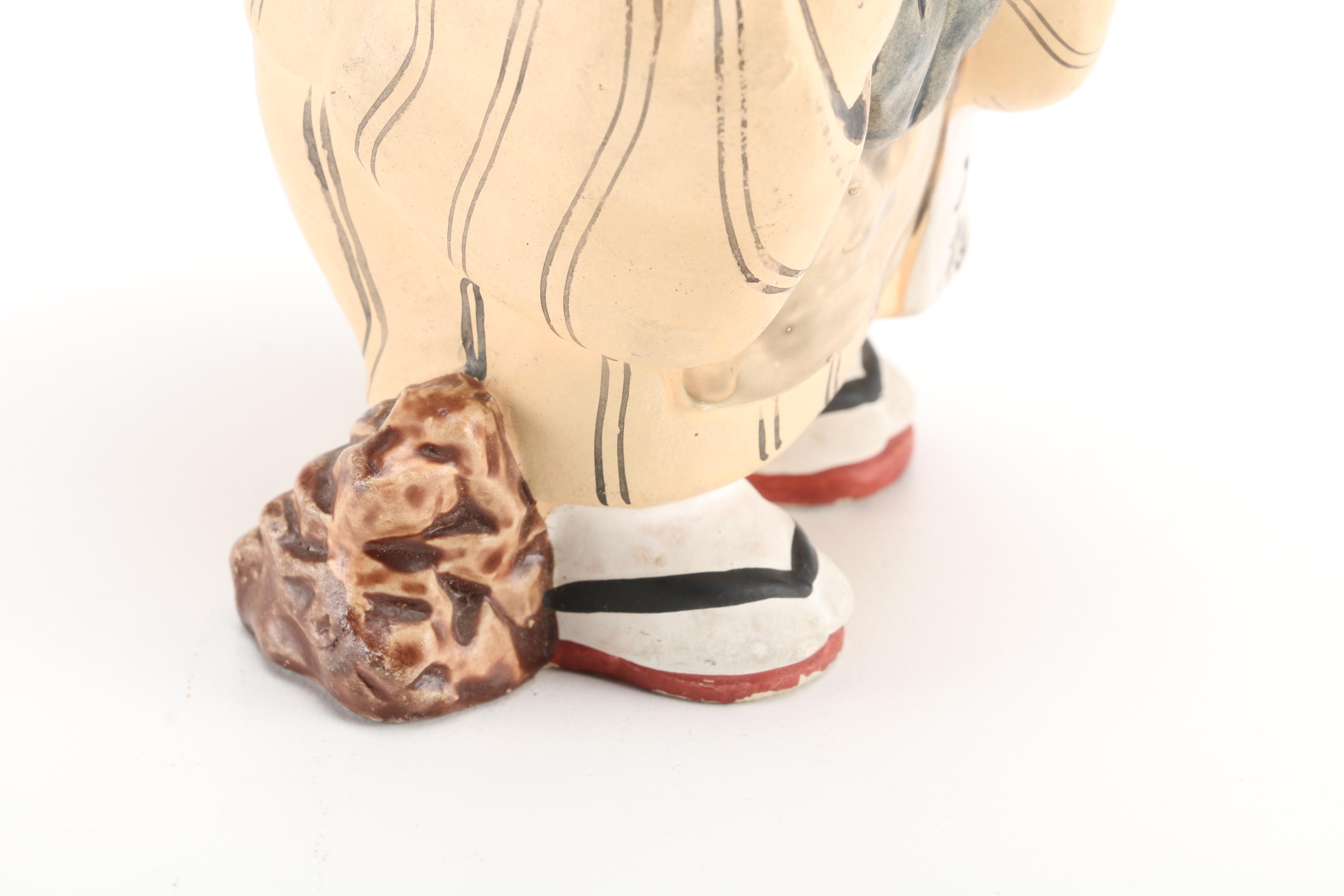 Kyoto Classic Japanese Figurine of Frowning Man