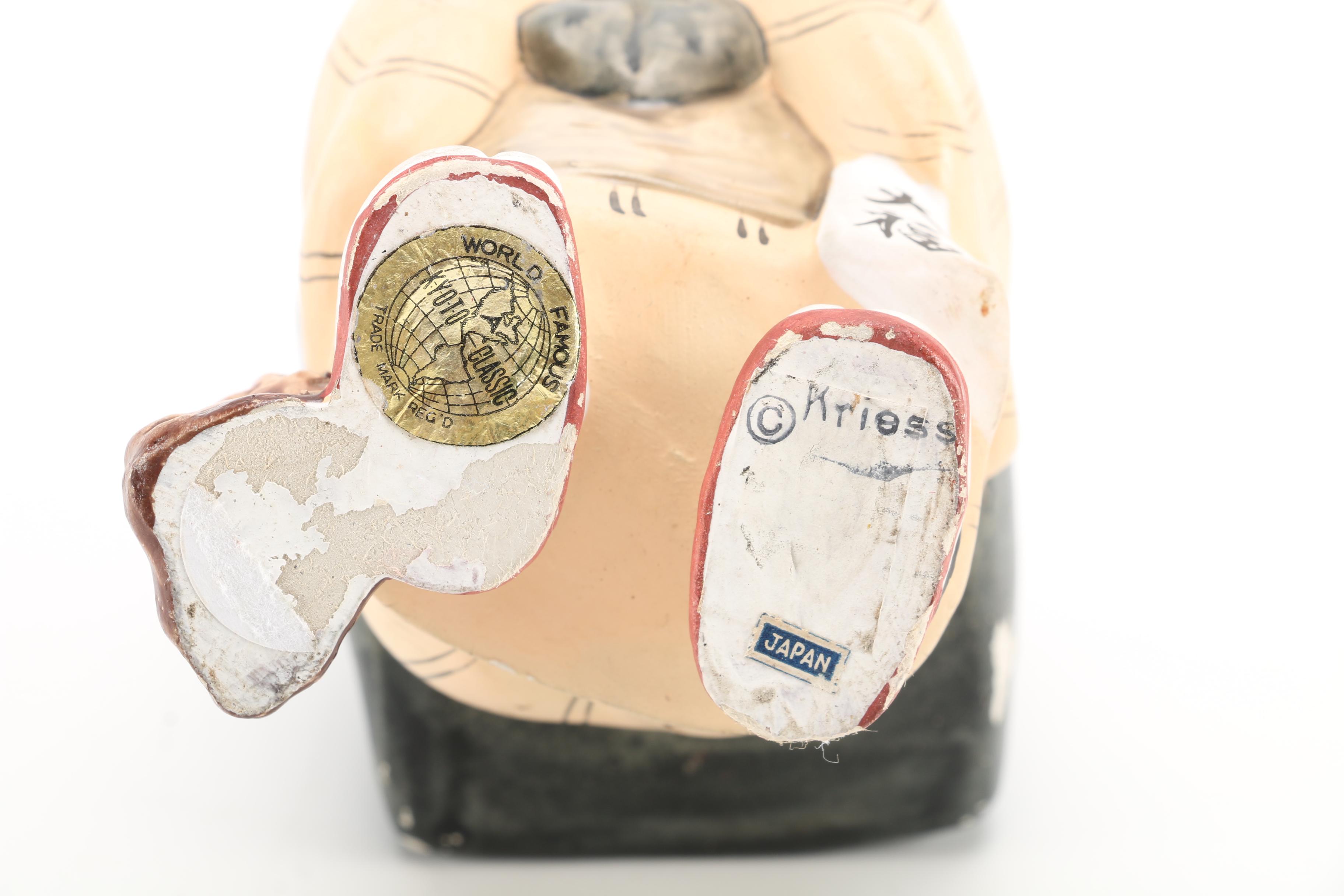 Kyoto Classic Japanese Figurine of Frowning Man