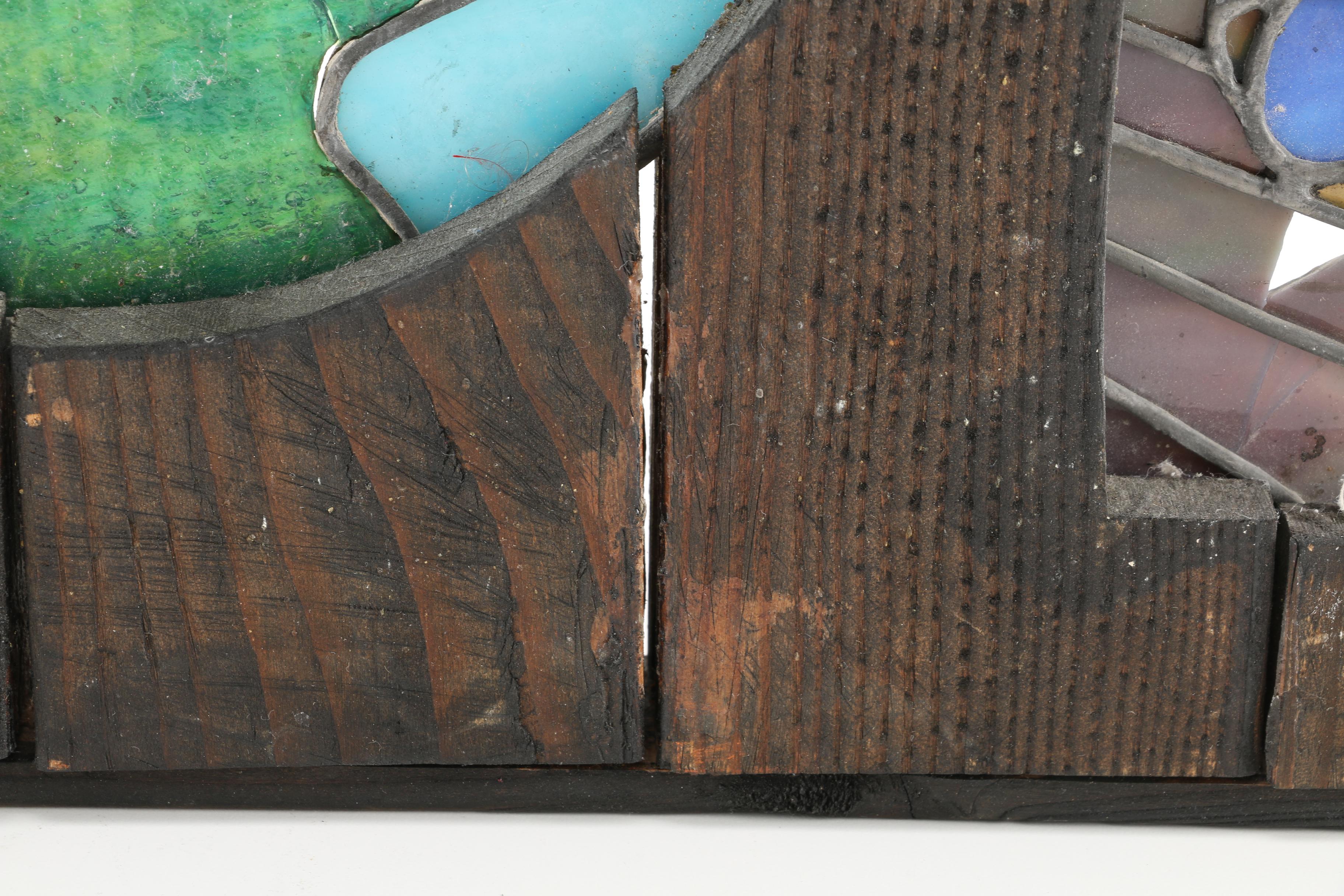 Stained Glass Panel of Windmill