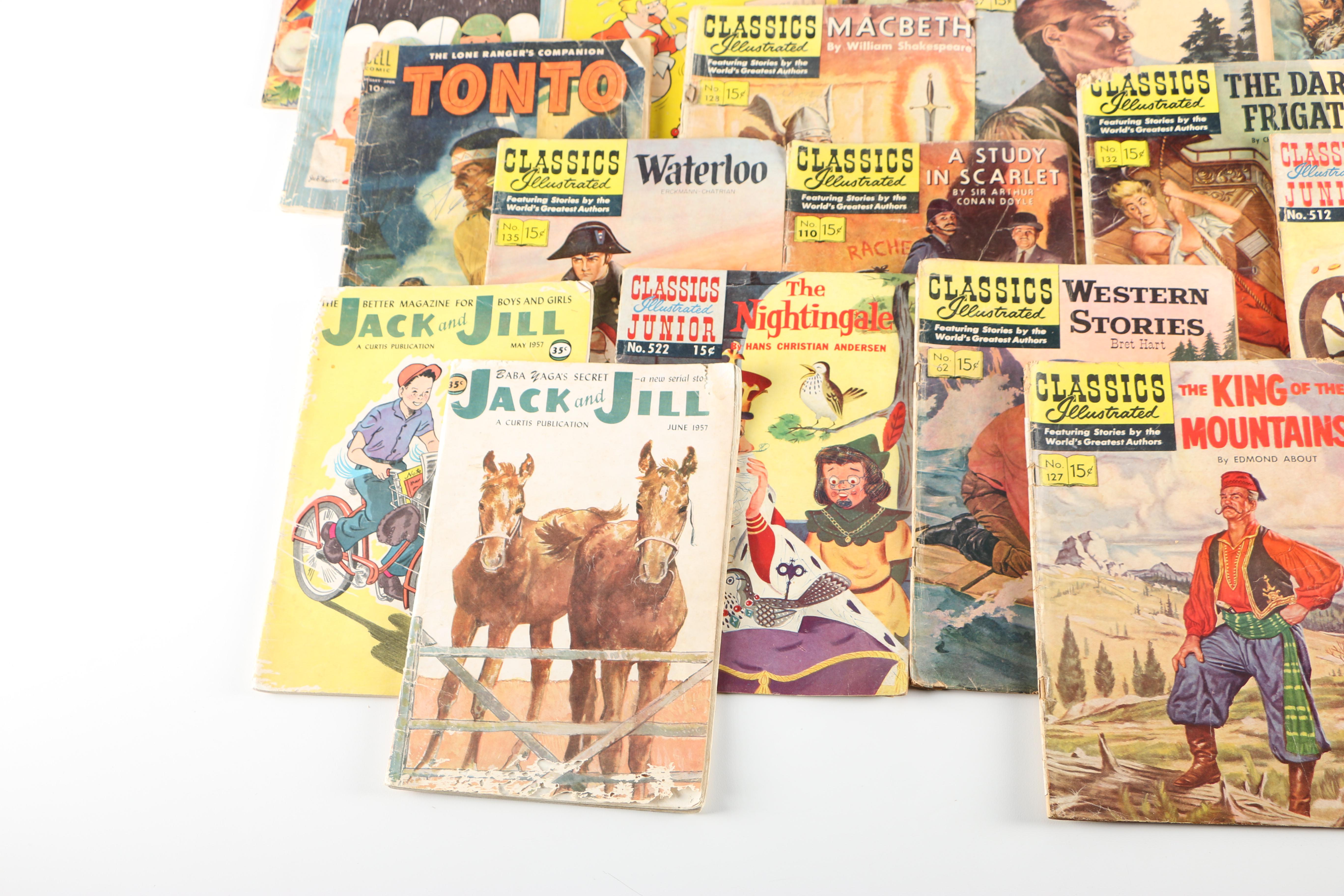 Assortment of Children Comic Books Featuring "Classics Illustrated"