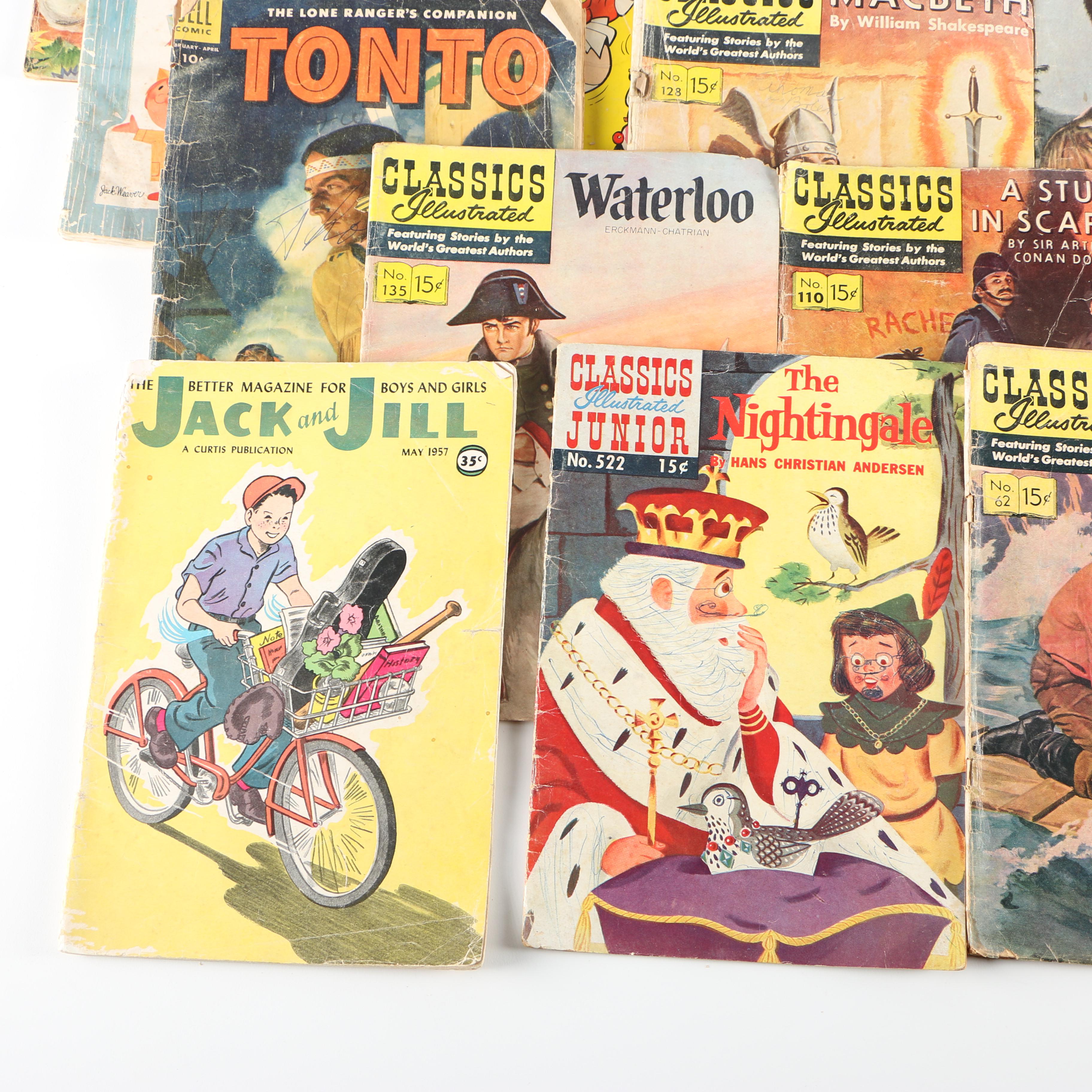 Assortment of Children Comic Books Featuring "Classics Illustrated"