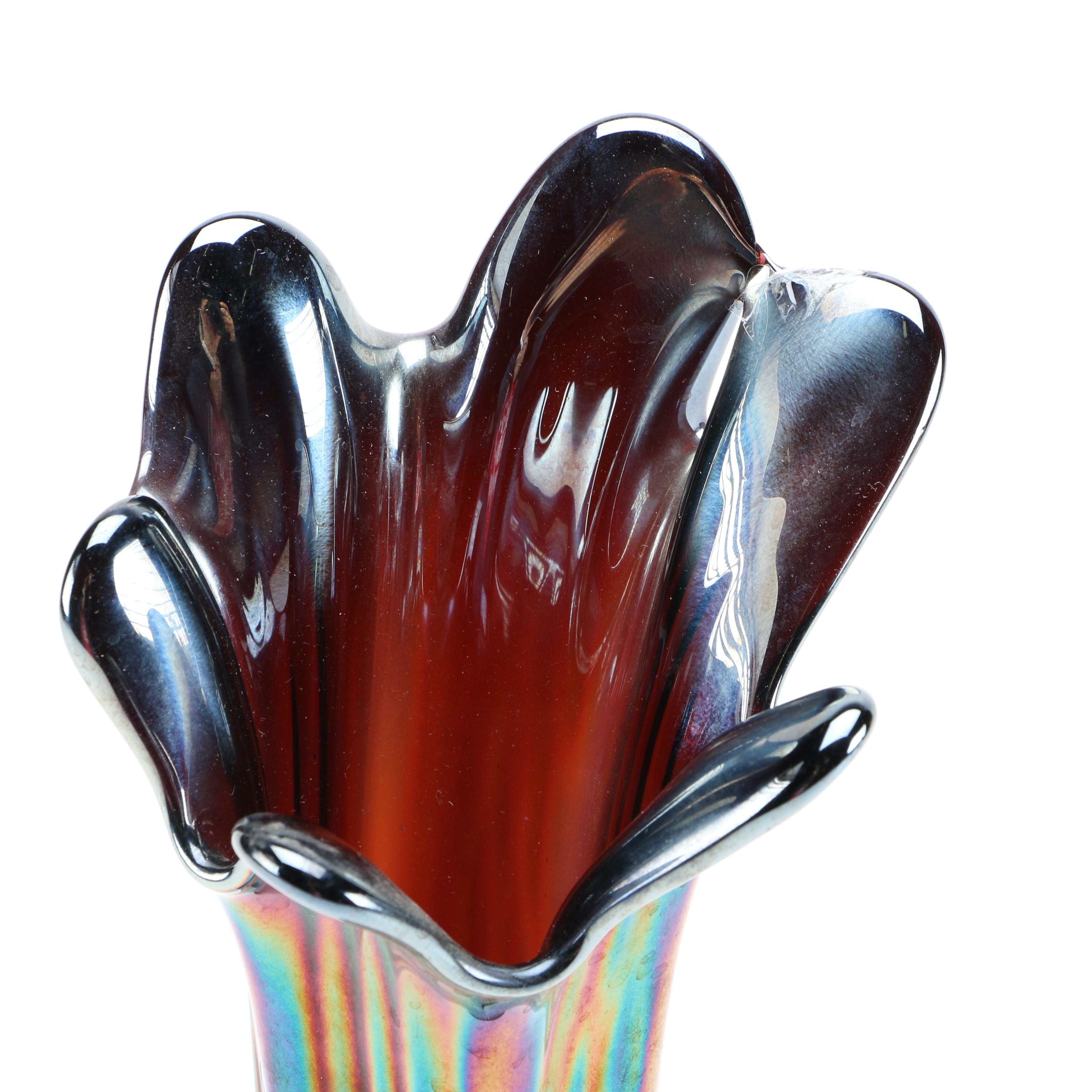 Fenton Carnival Glass Vase