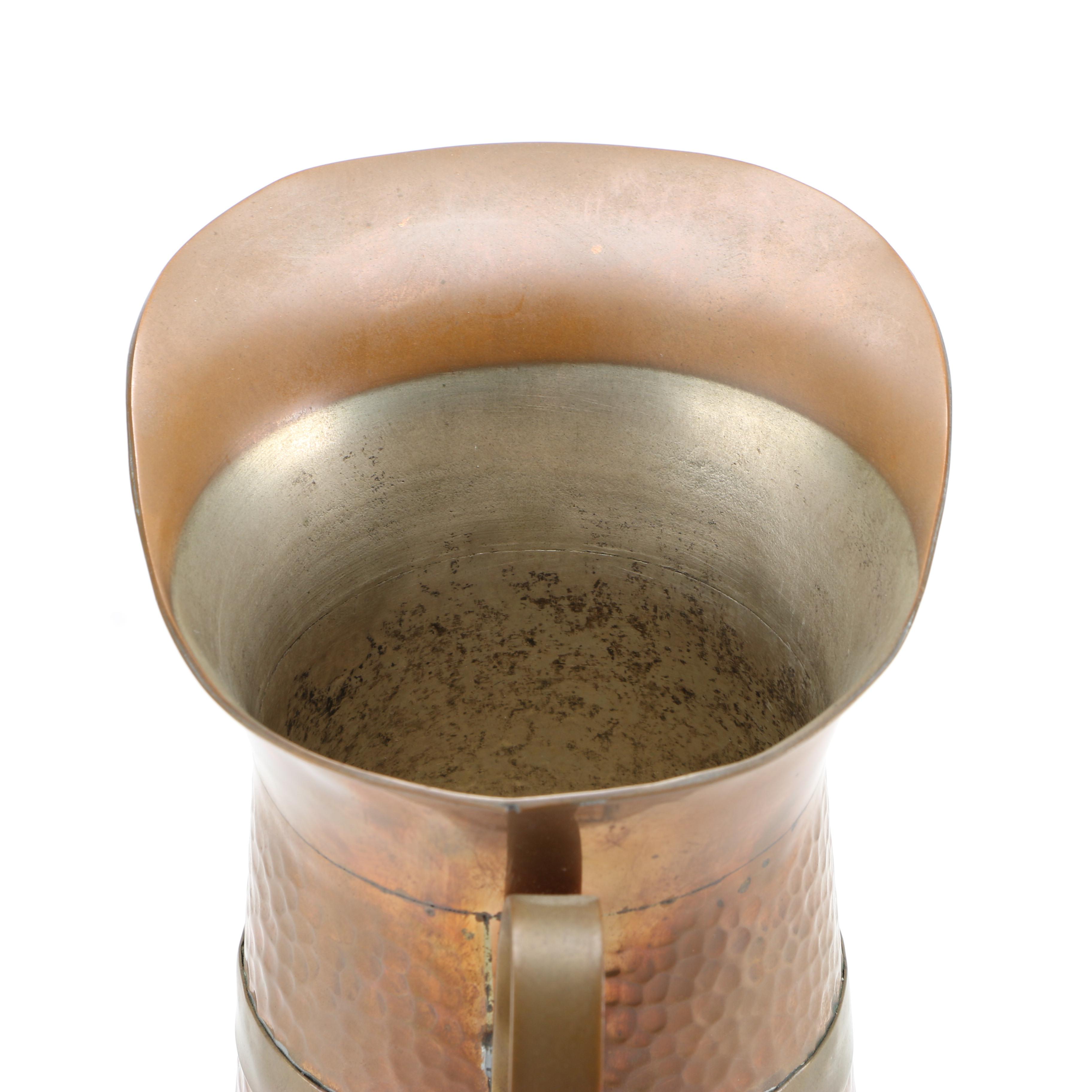 Copper Pitcher with Mayan Calendar