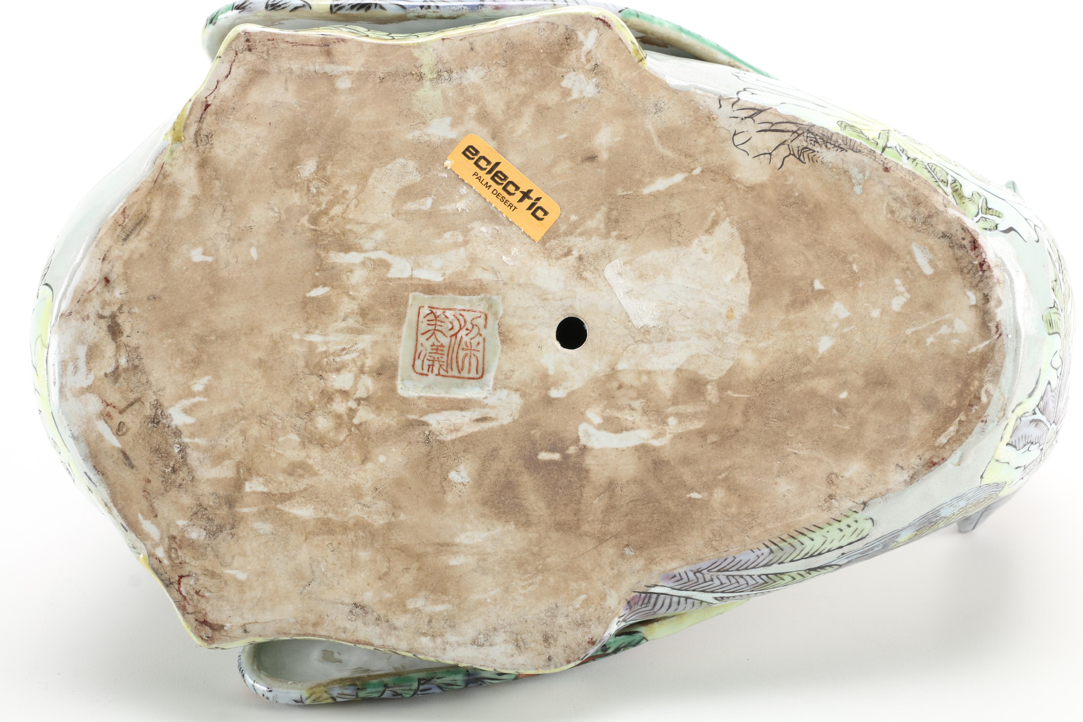 Chinese Hand-Painted Ceramic Duck