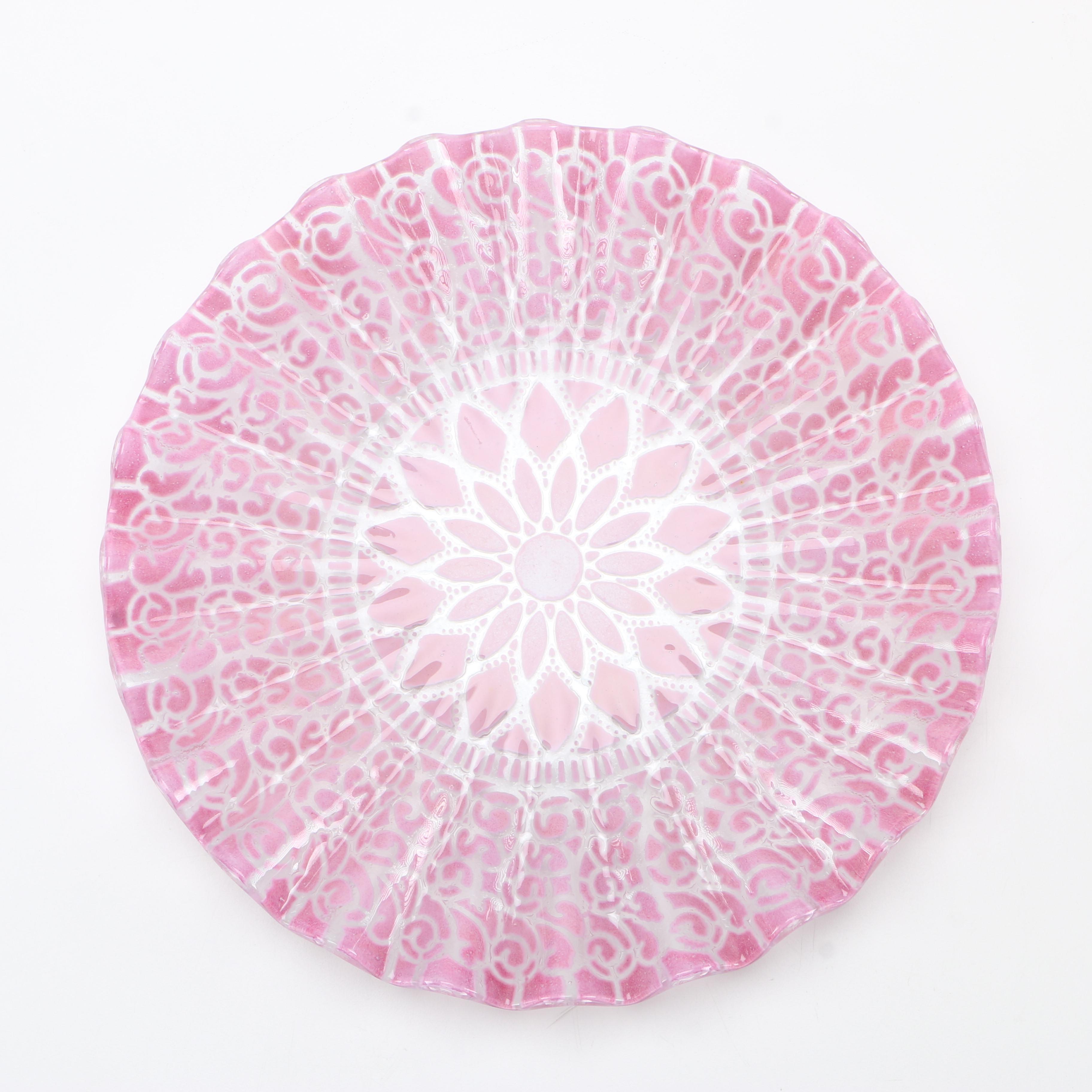 Sydenstricker Pink Fused Glass Plate