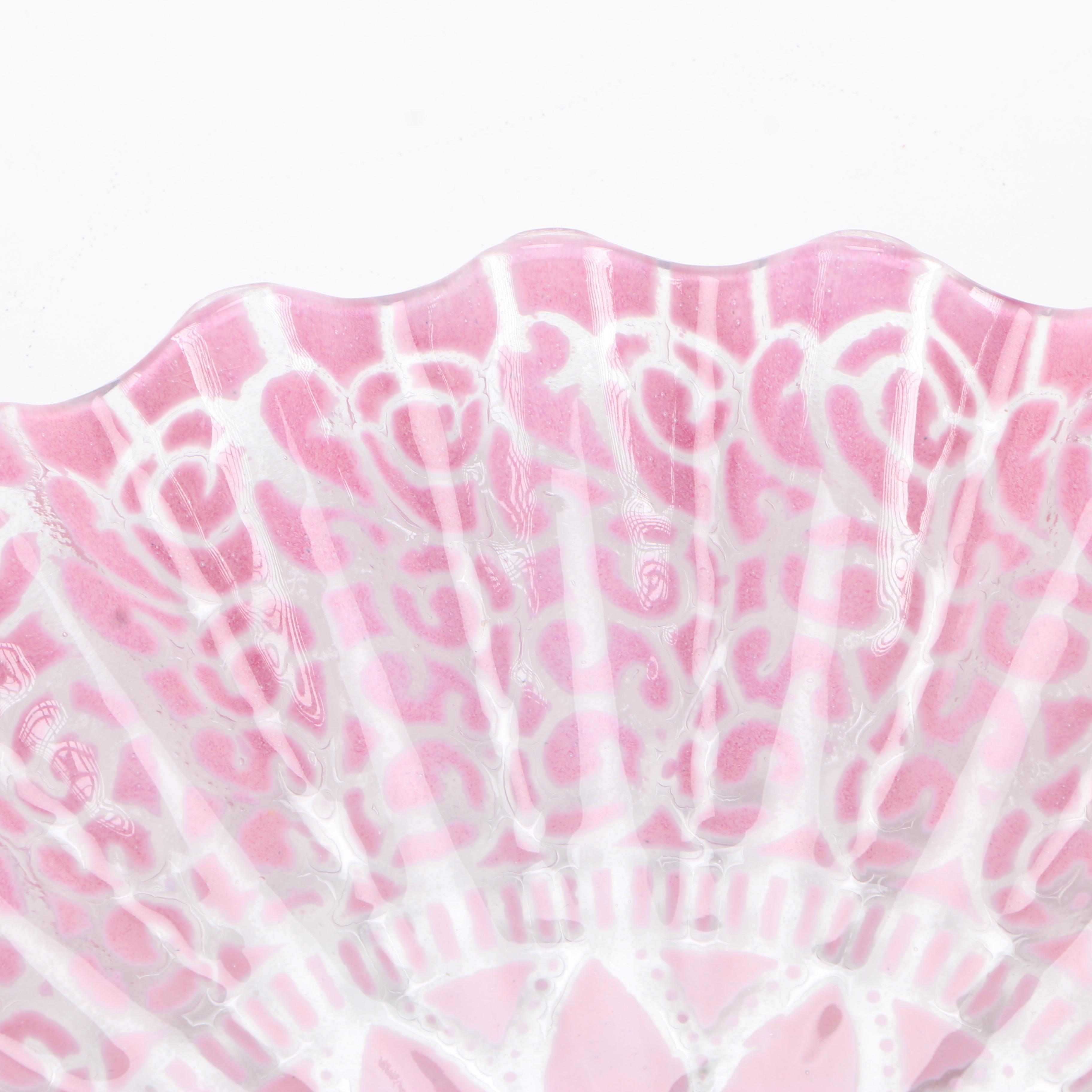 Sydenstricker Pink Fused Glass Plate