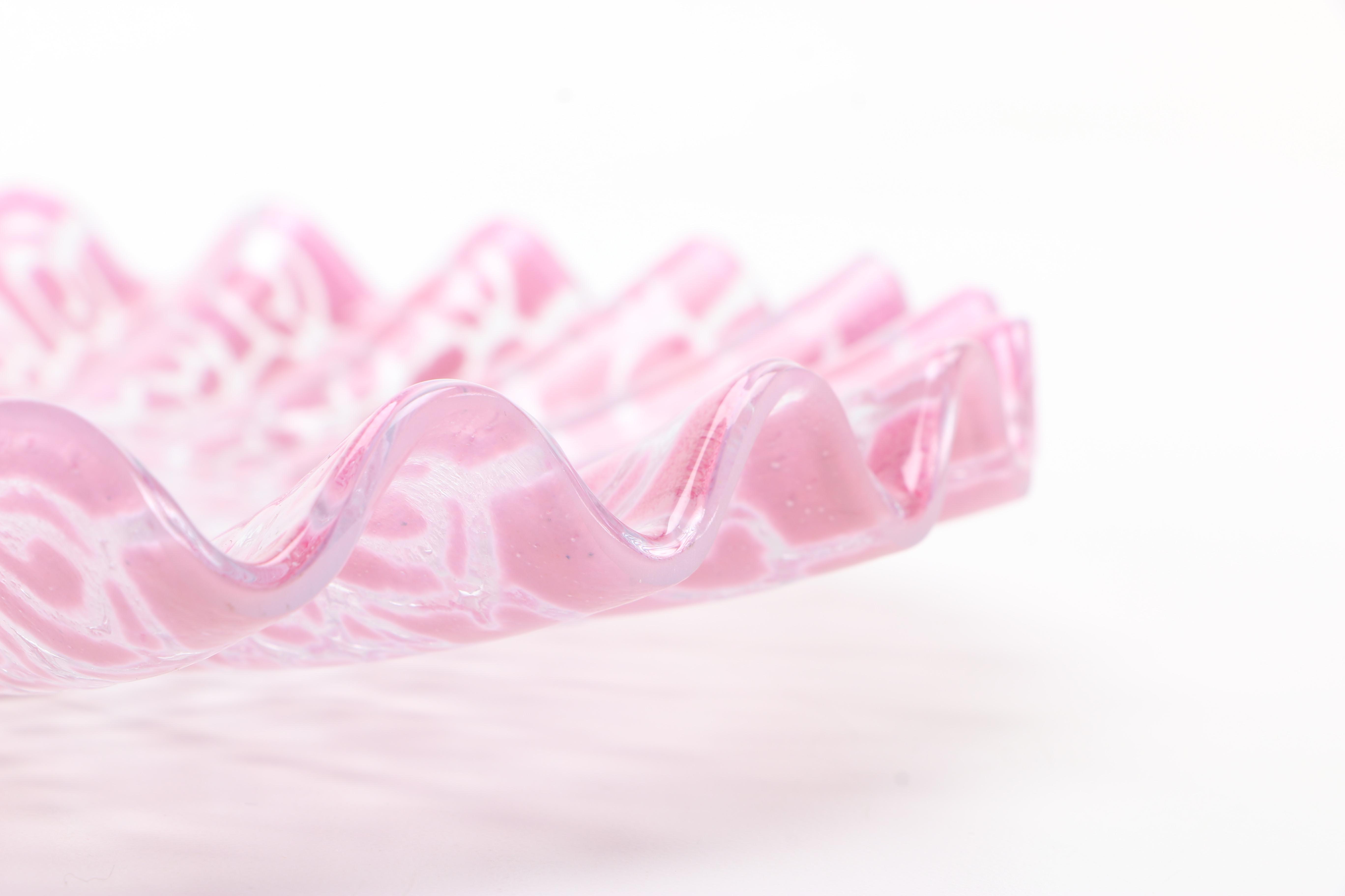 Sydenstricker Pink Fused Glass Plate