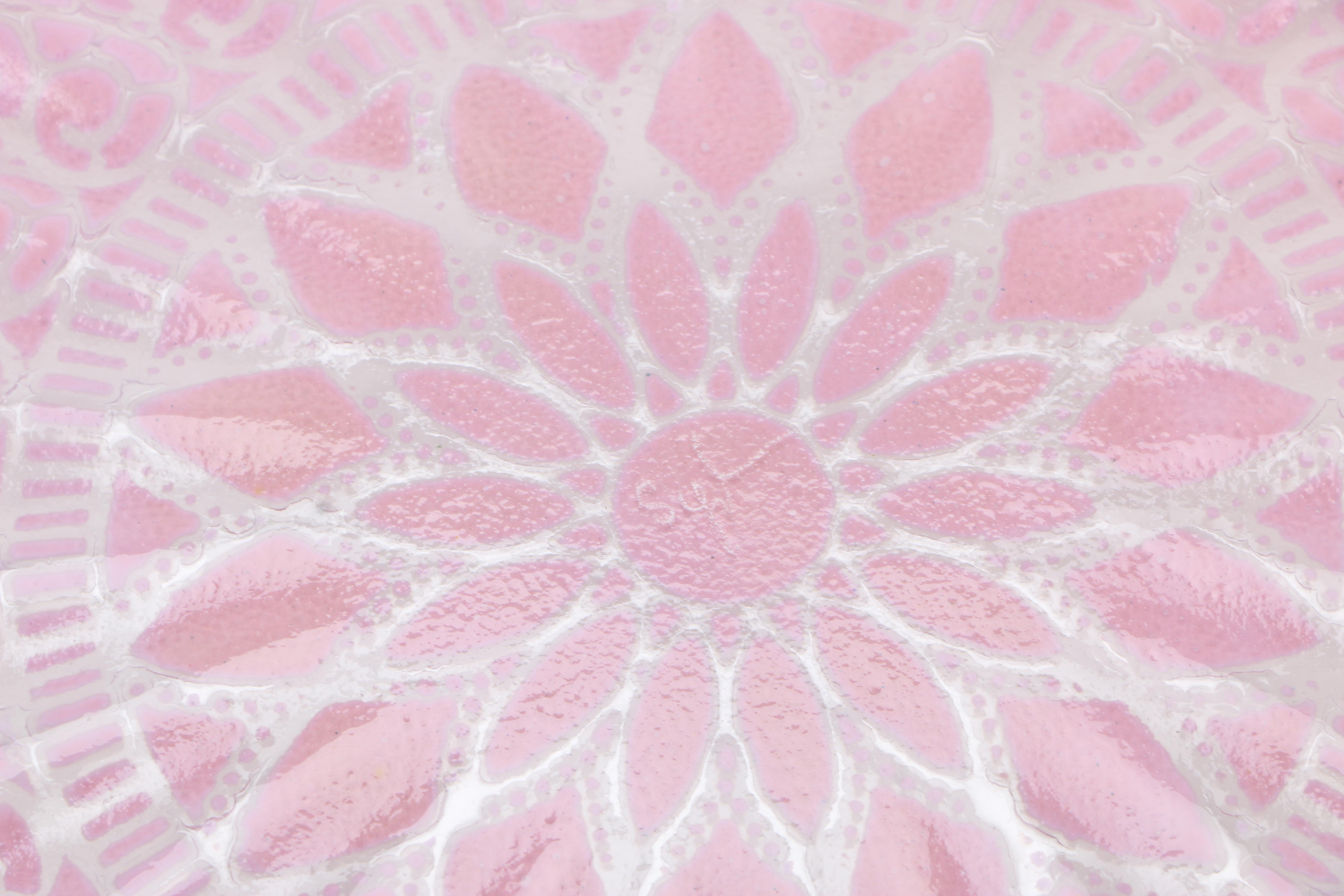 Sydenstricker Pink Fused Glass Plate