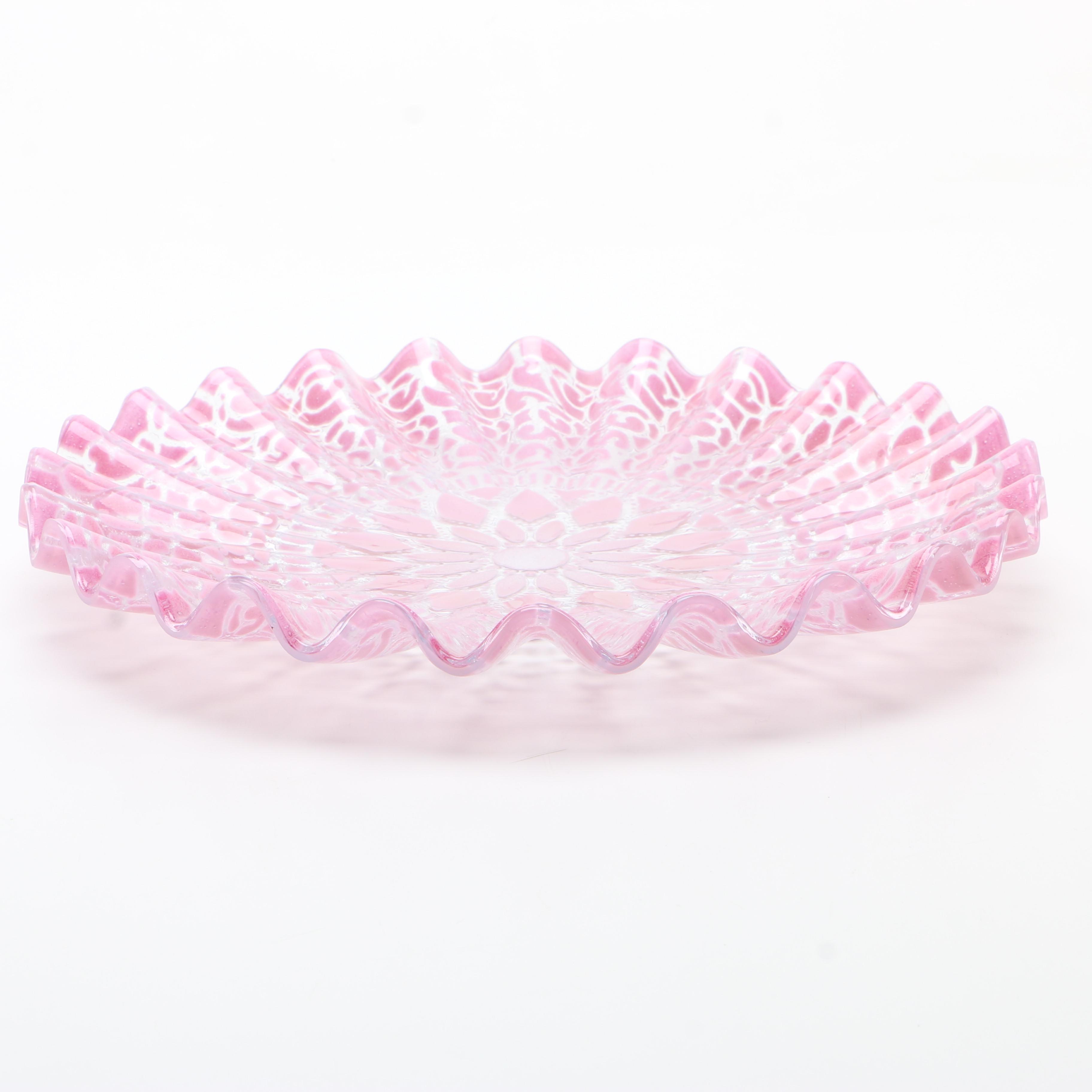Sydenstricker Pink Fused Glass Plate