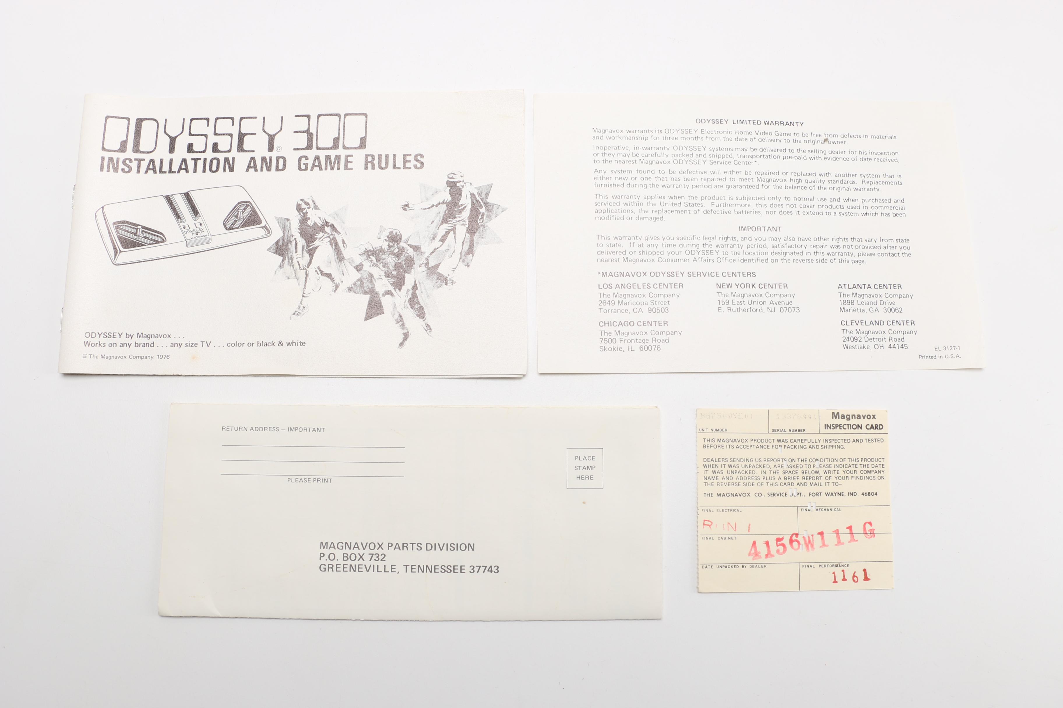 1976 Magnavox Odyssey 300 Video Game Console