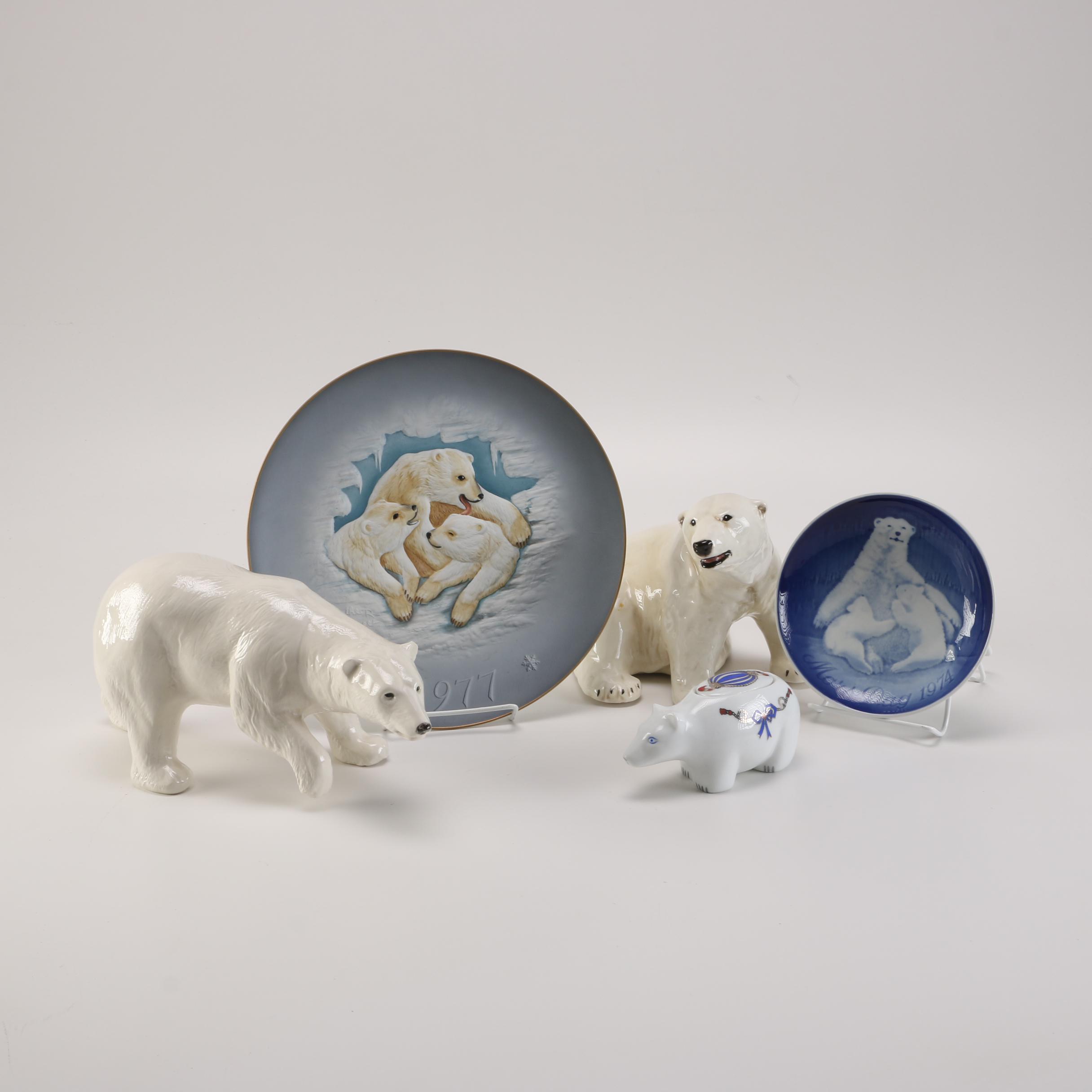 Polar Bear Décor Including Hutschenreuther and B&G Plates