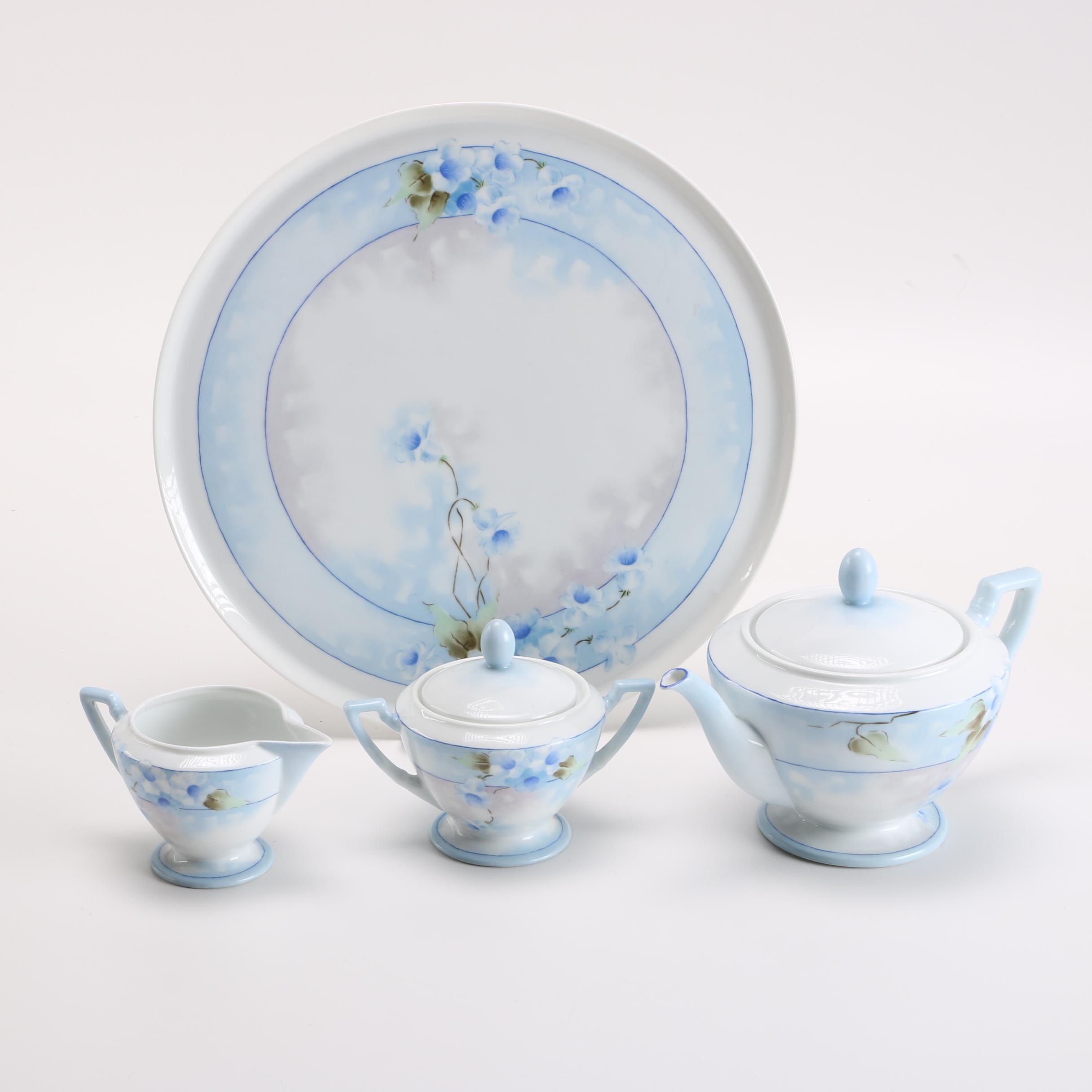 Signed Emily Benson Austrian Porcelain Tea Set