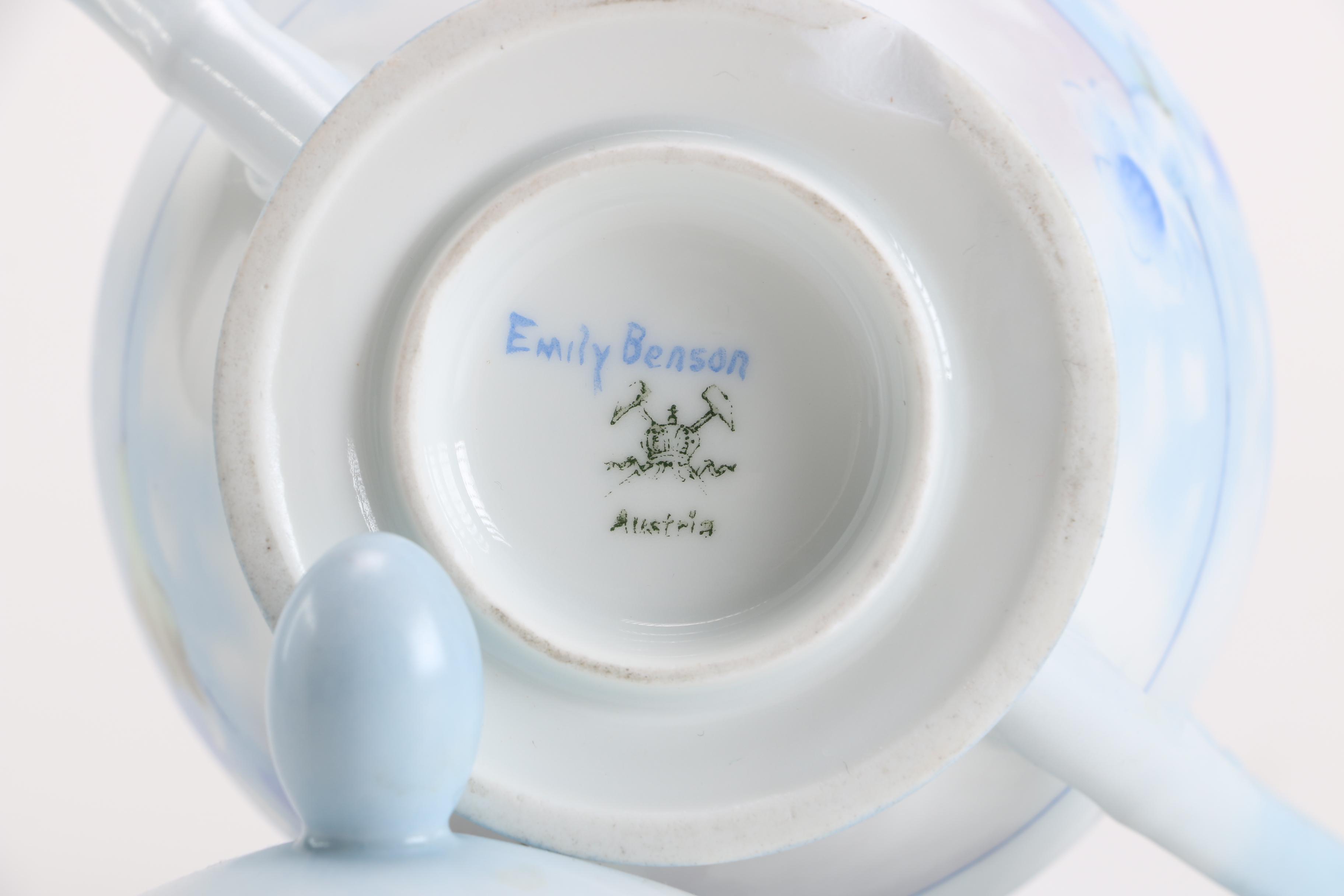 Signed Emily Benson Austrian Porcelain Tea Set