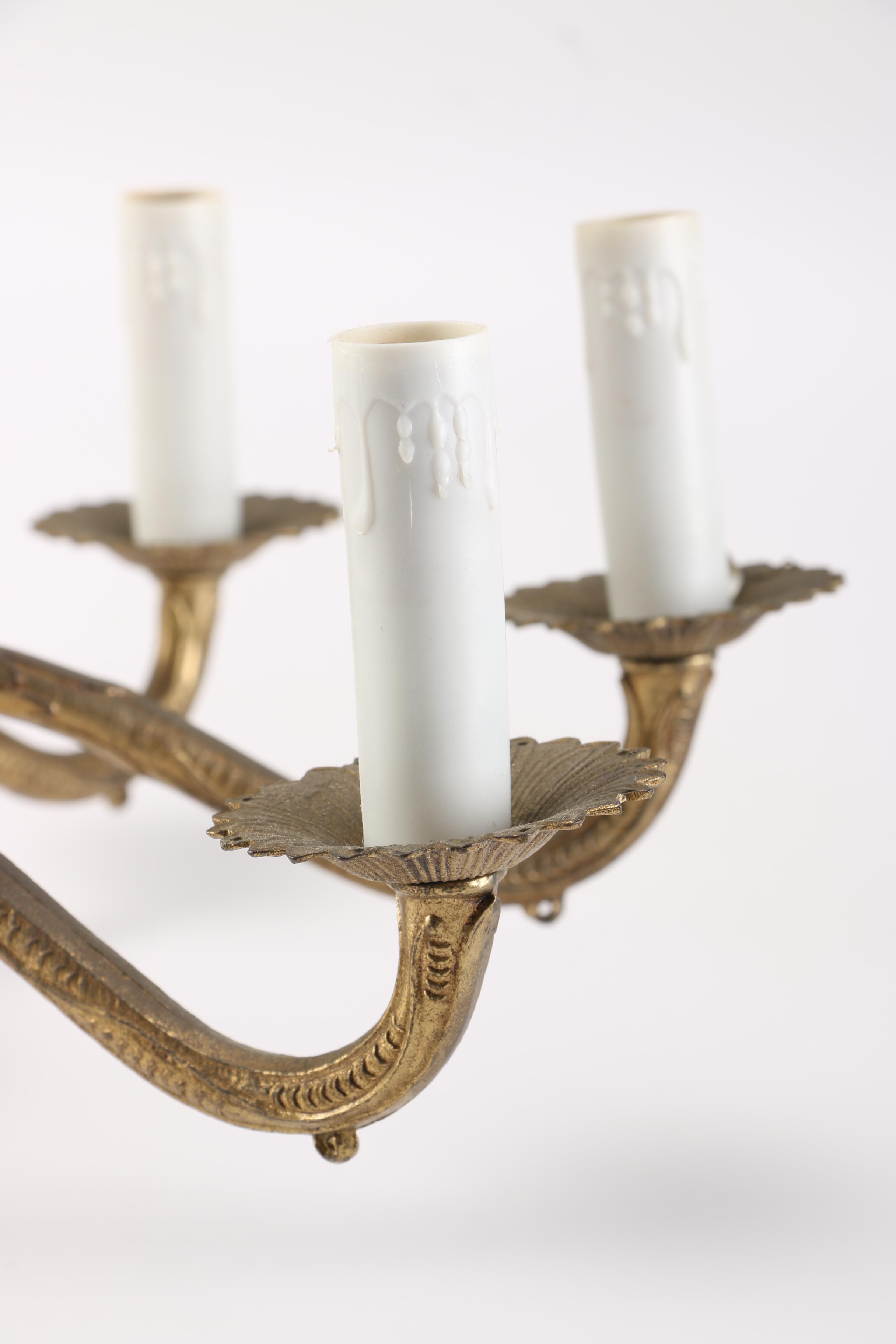 Brass Tone Chandlier