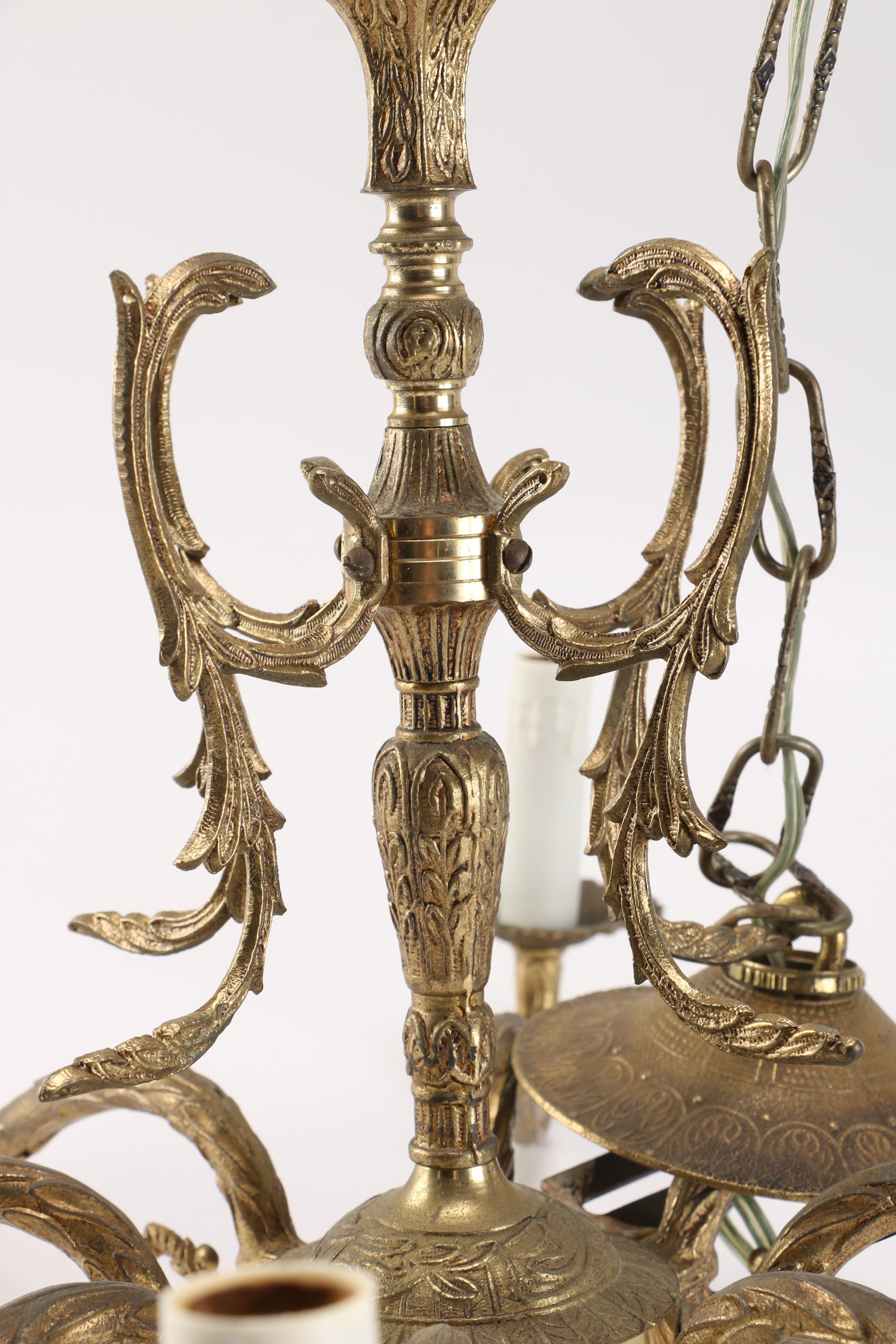 Brass Tone Chandlier