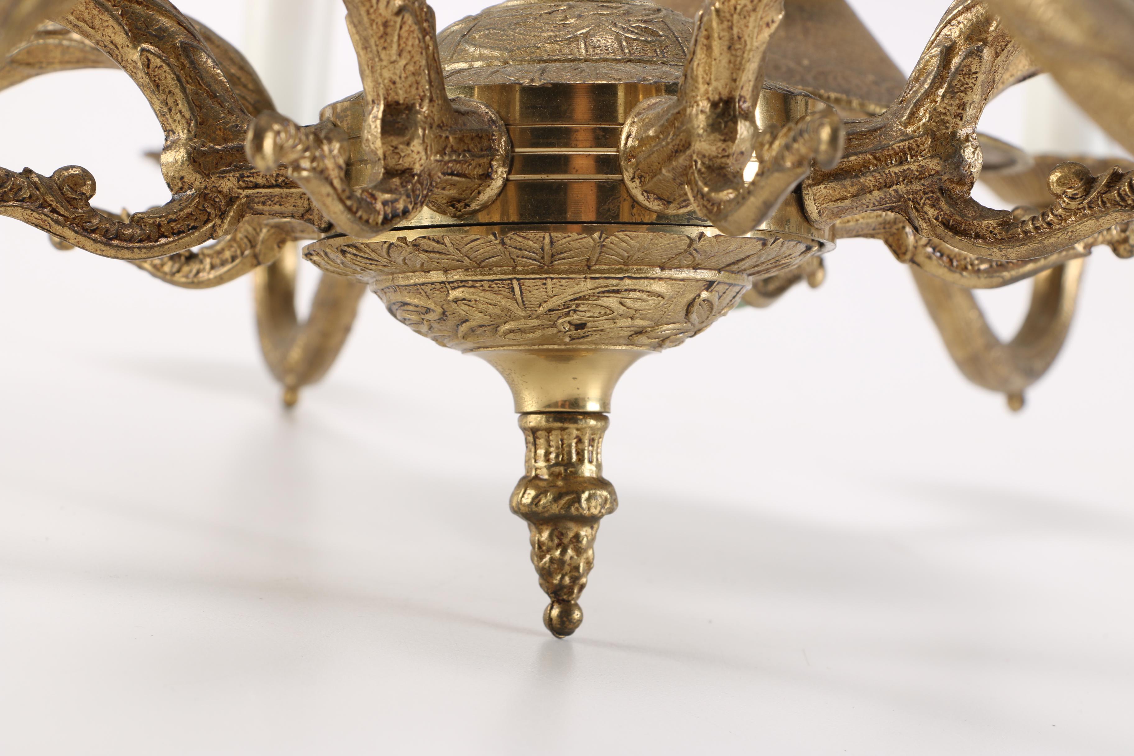 Brass Tone Chandlier