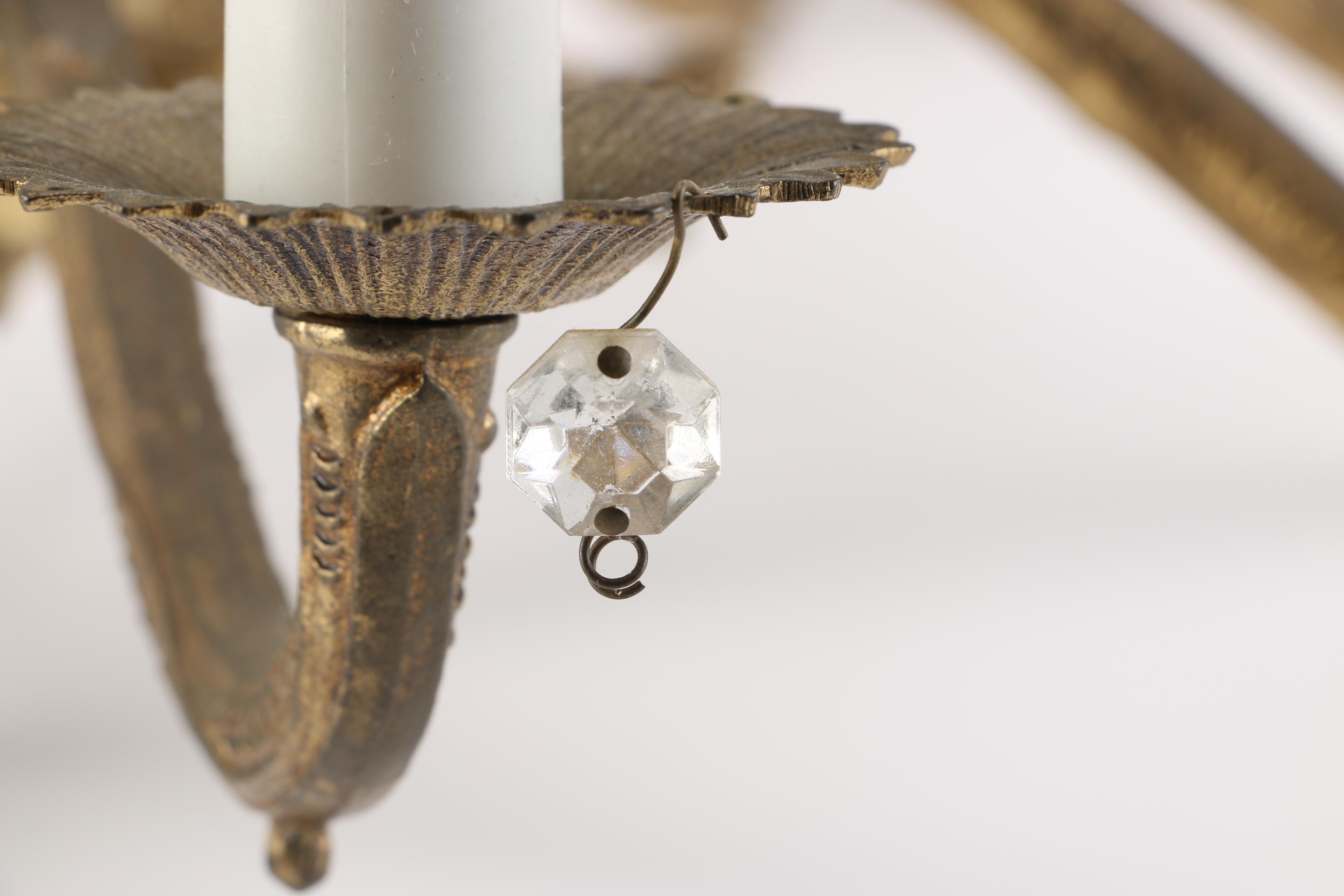 Brass Tone Chandlier