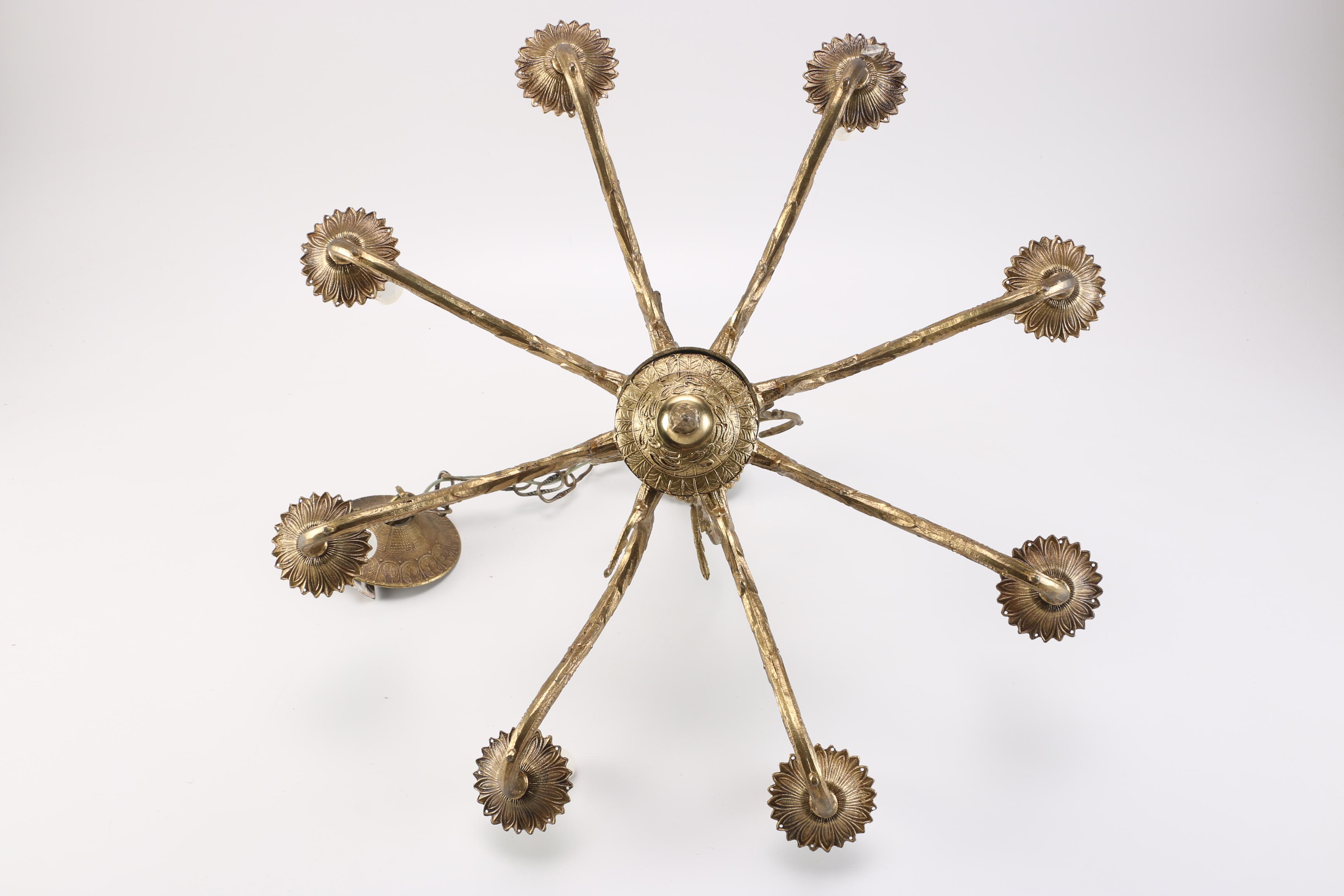 Brass Tone Chandlier