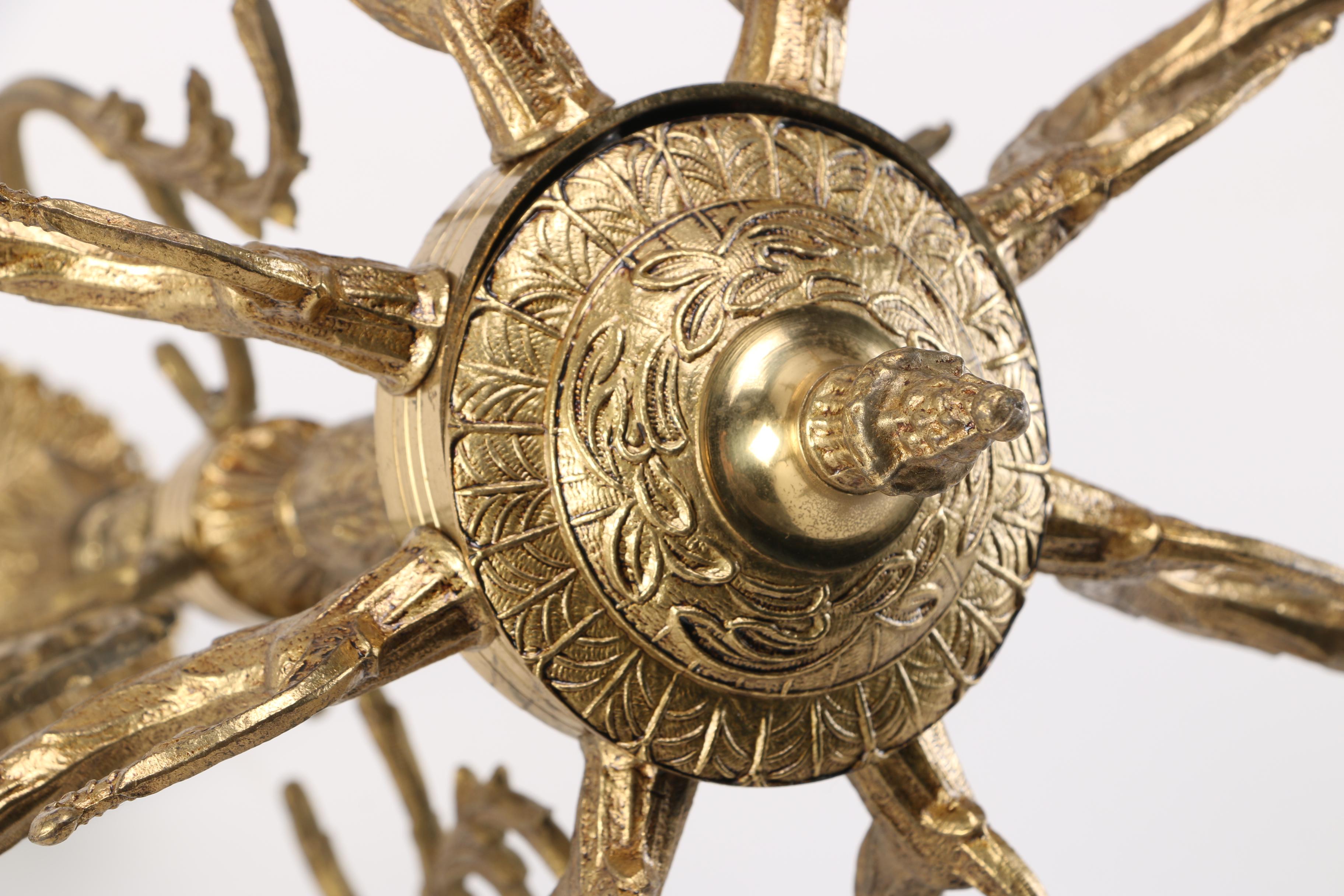 Brass Tone Chandlier