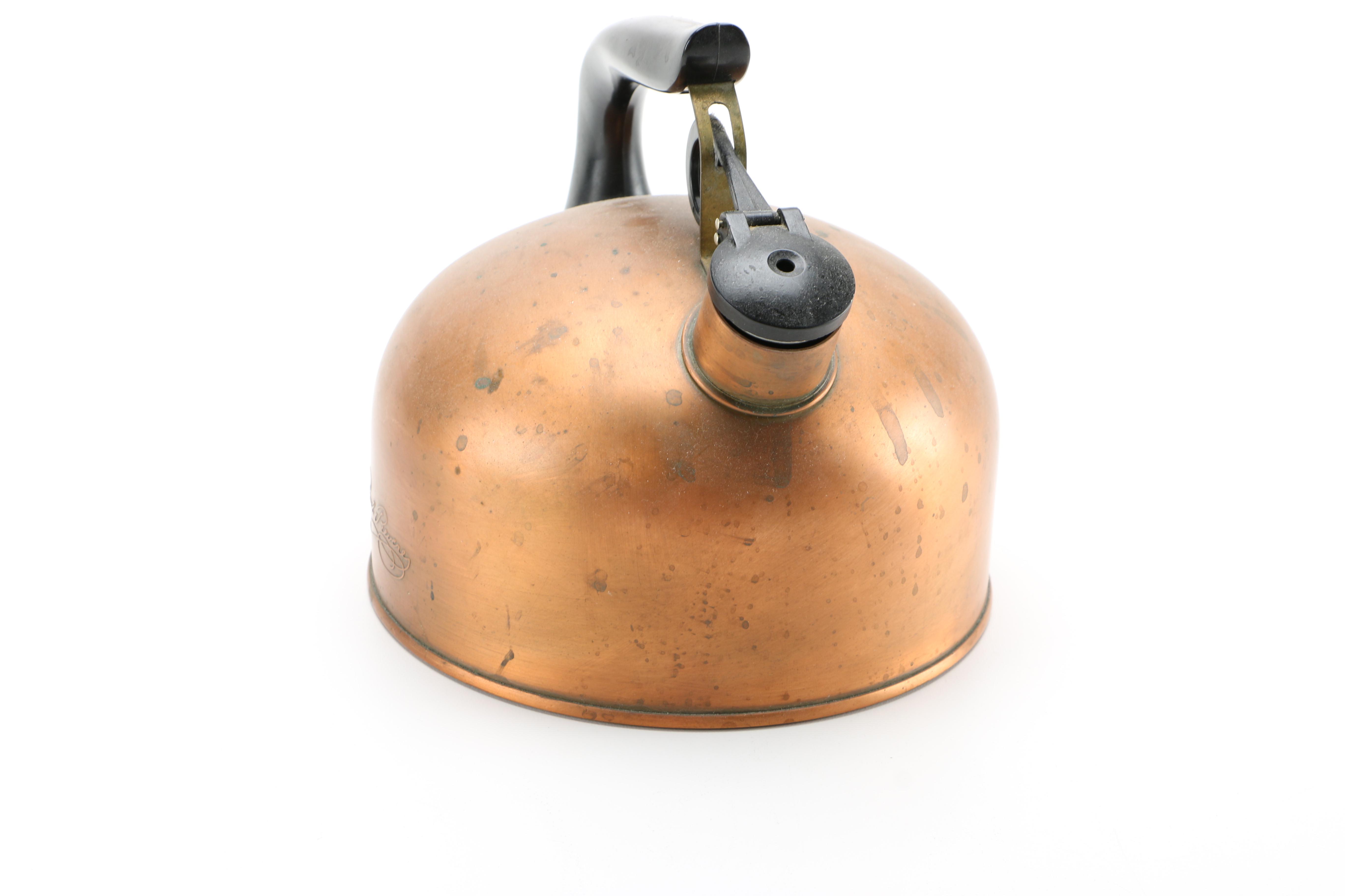 Collection of Copper and Copper Plate Tableware Featuring Paul Revere