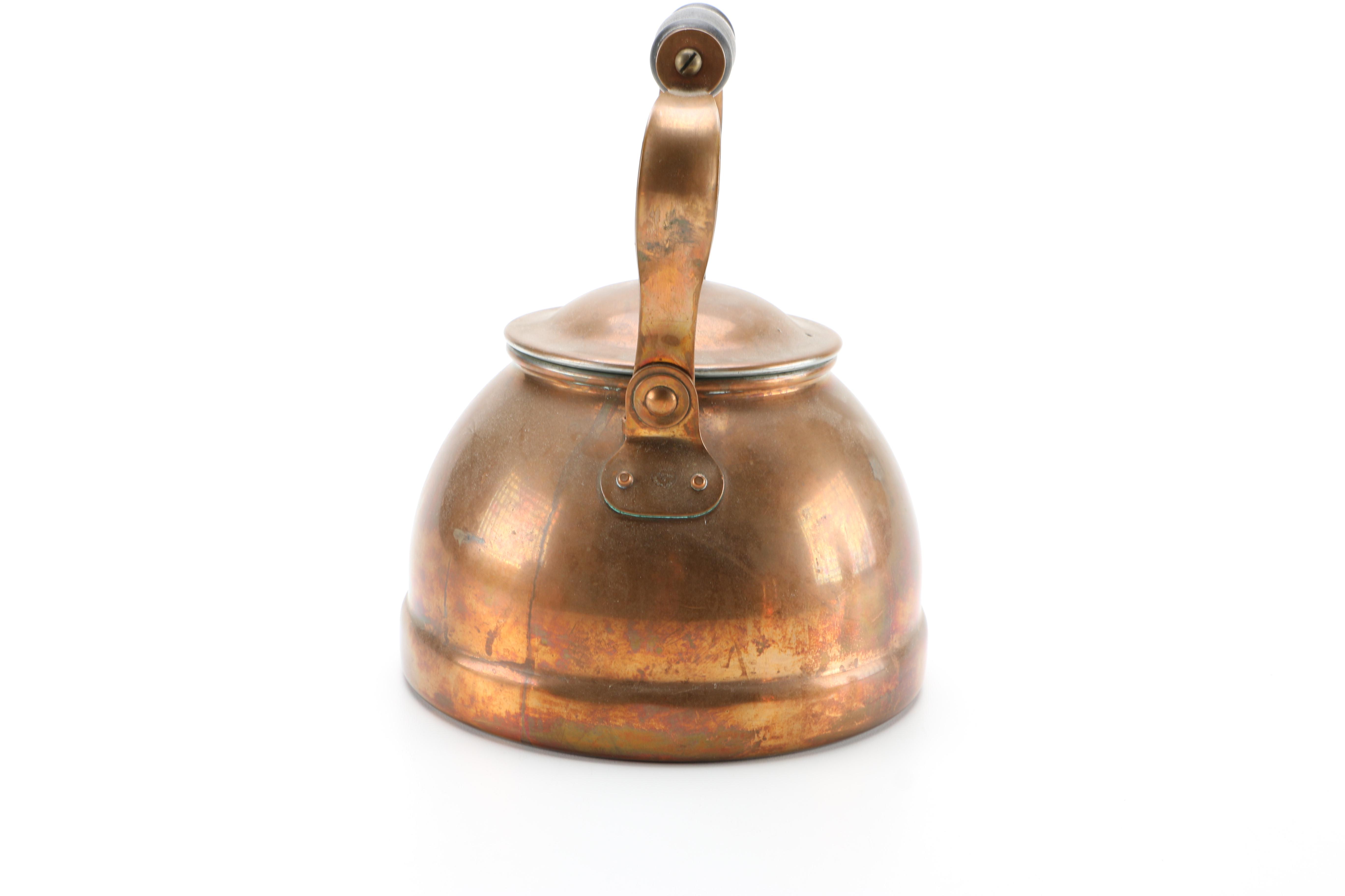 Collection of Copper and Copper Plate Tableware Featuring Paul Revere