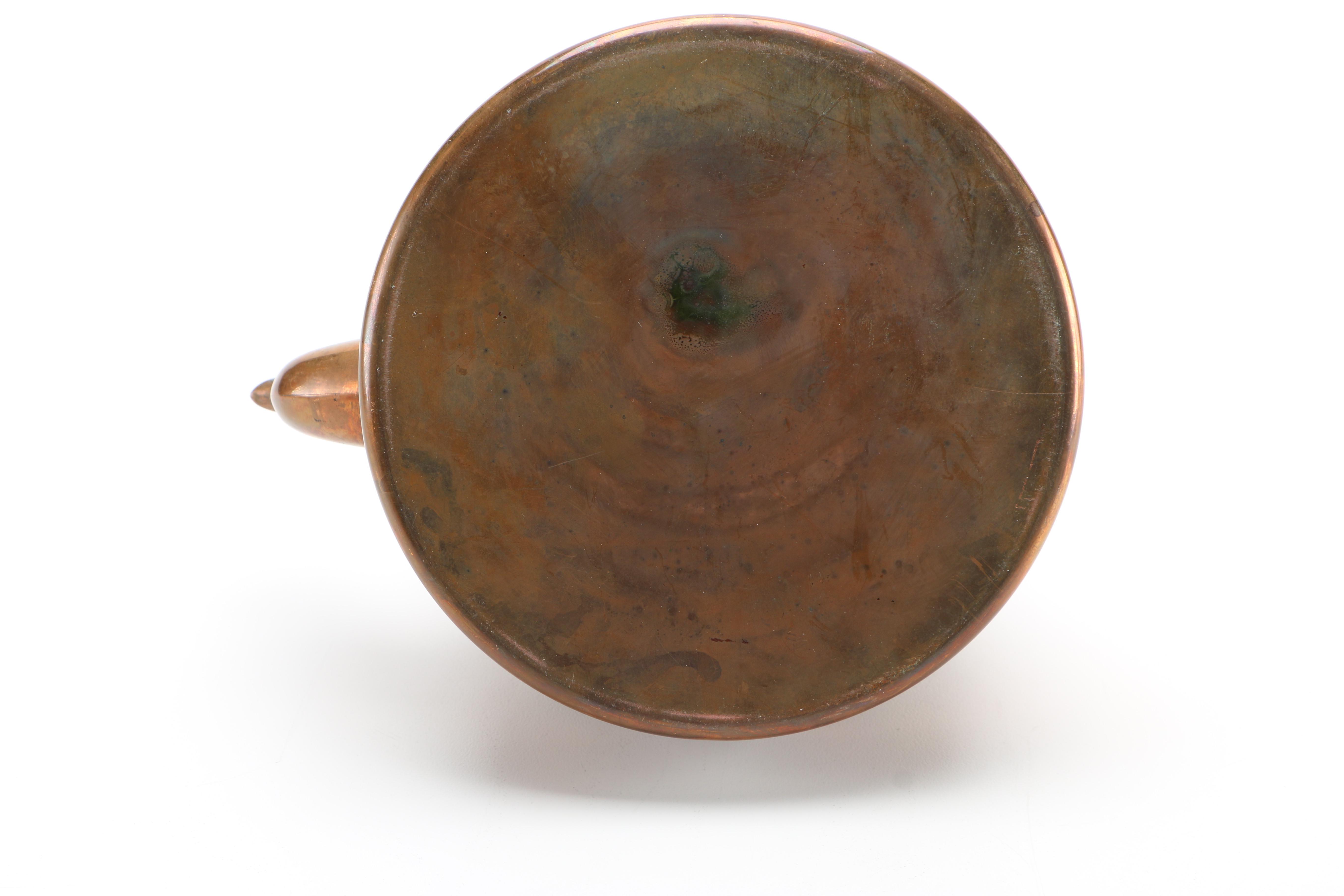 Collection of Copper and Copper Plate Tableware Featuring Paul Revere